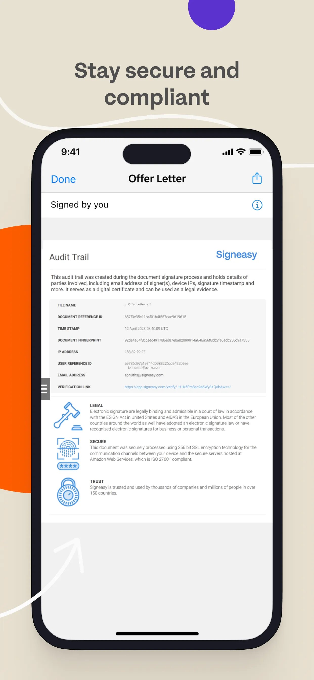 Signeasy－Sign & Send Documents iphone screenshot 5