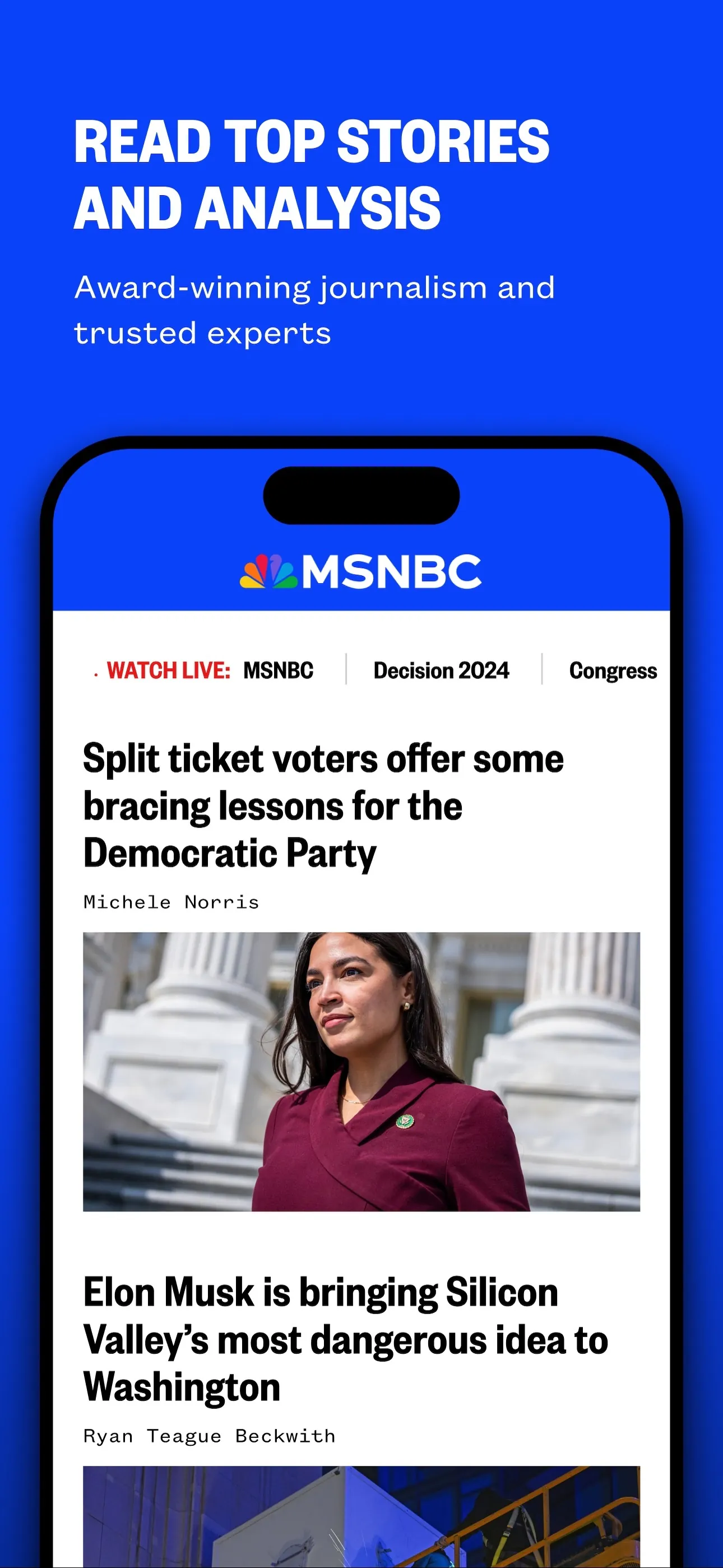 MSNBC: Watch Live & Analysis iphone screenshot 1