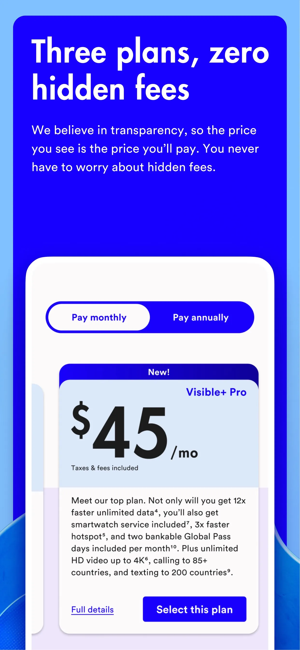 Visible mobile iphone screenshot 1