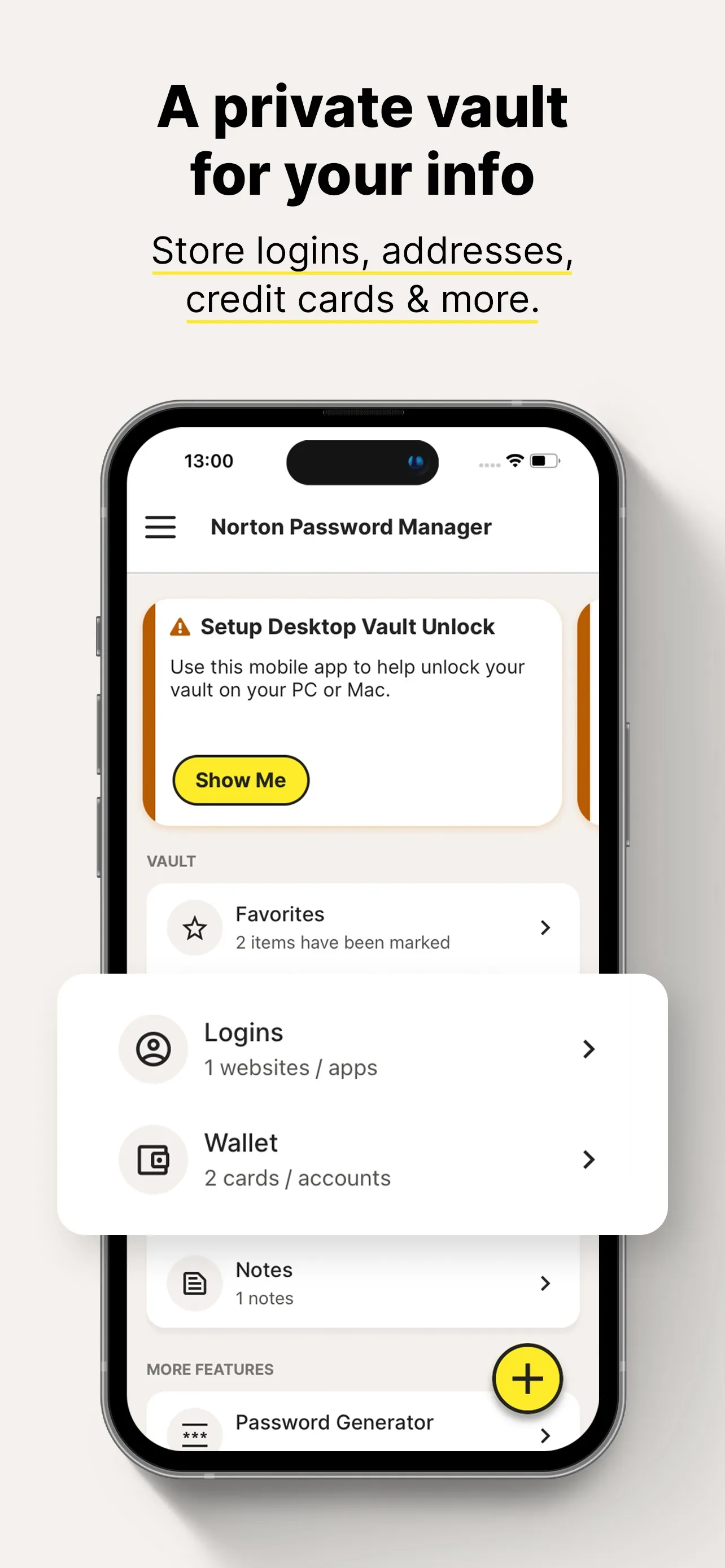 Norton Password Manager iphone screenshot 2