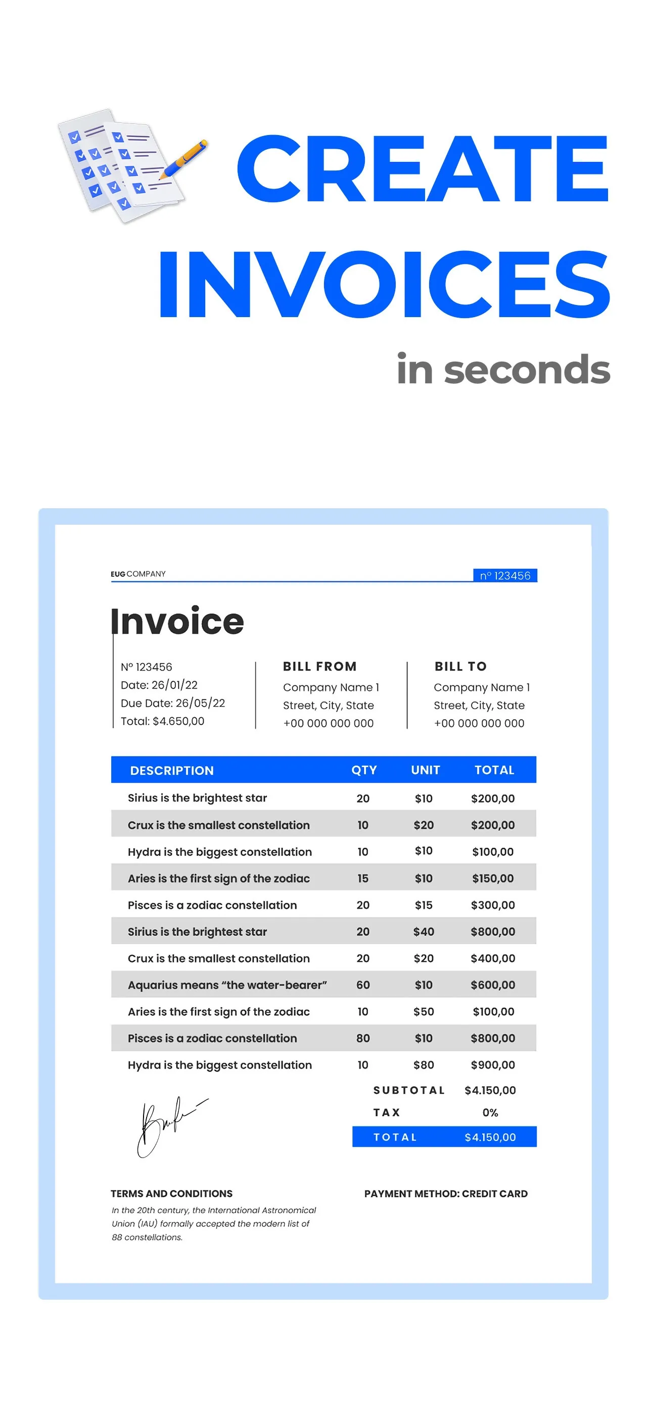 Invoice Maker & Receipt Create iphone screenshot 1