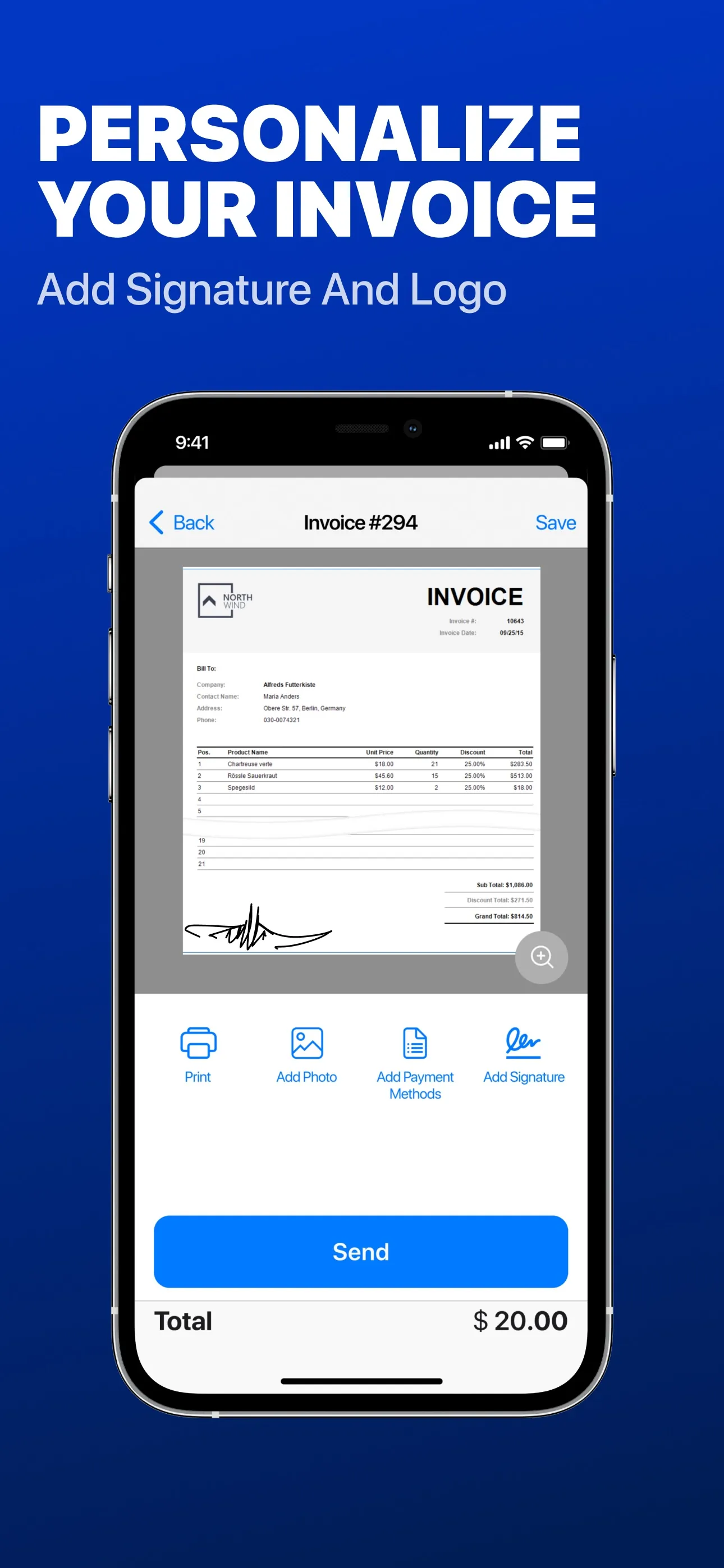 Invoice Maker - Docly iphone screenshot 7