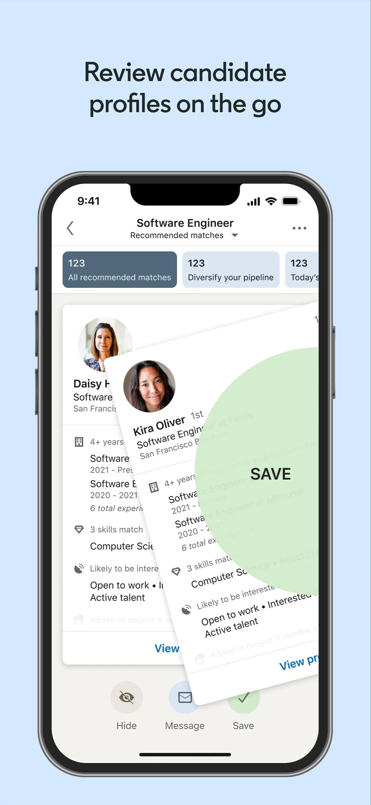 LinkedIn Recruiter iphone screenshot 3