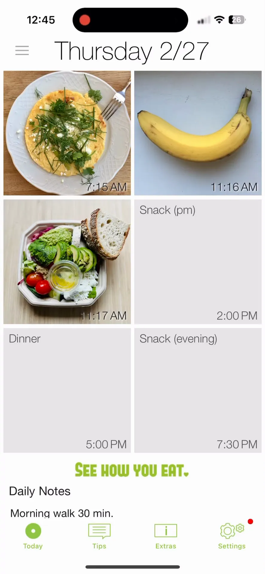 Food Diary See How You Eat Log iphone screenshot 1
