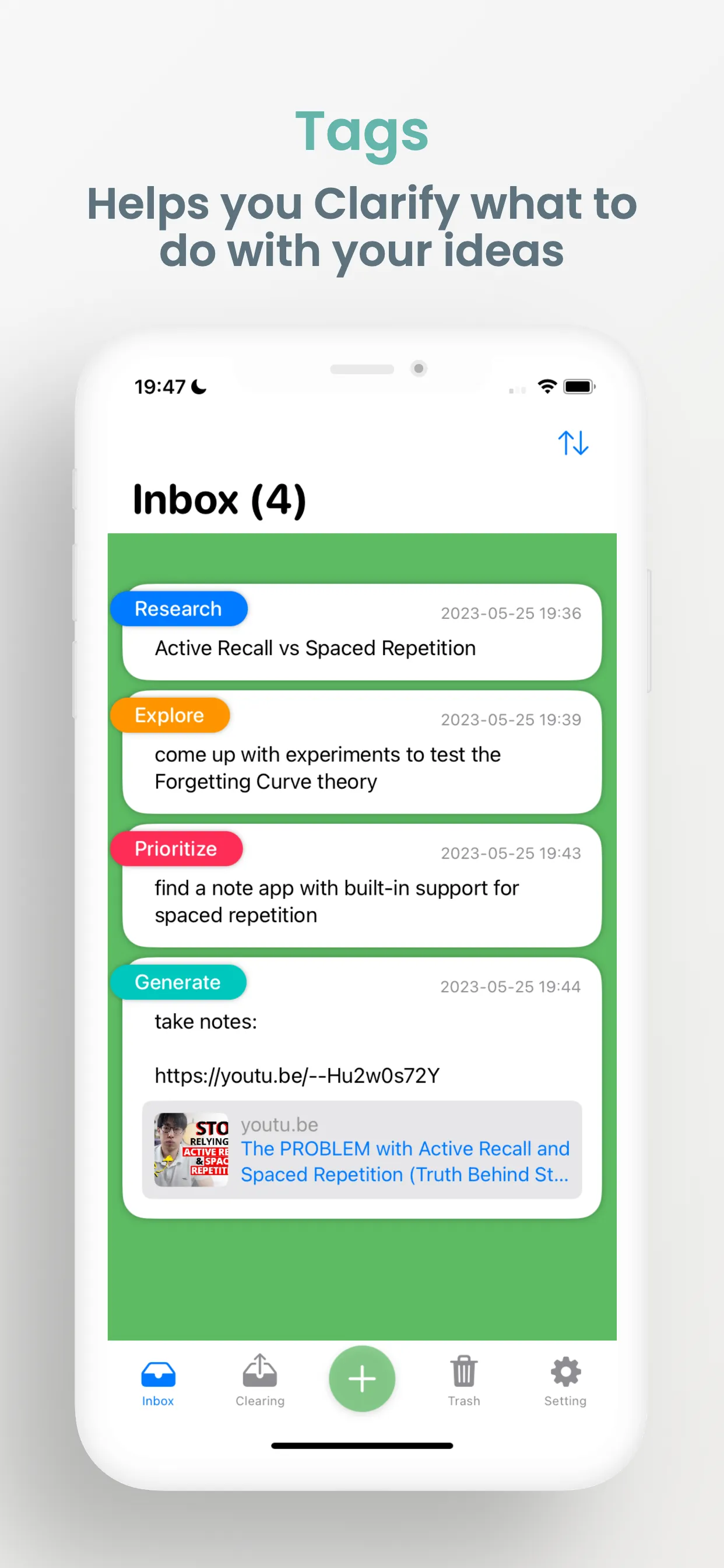Capture & Process: GTD Inbox iphone screenshot 4