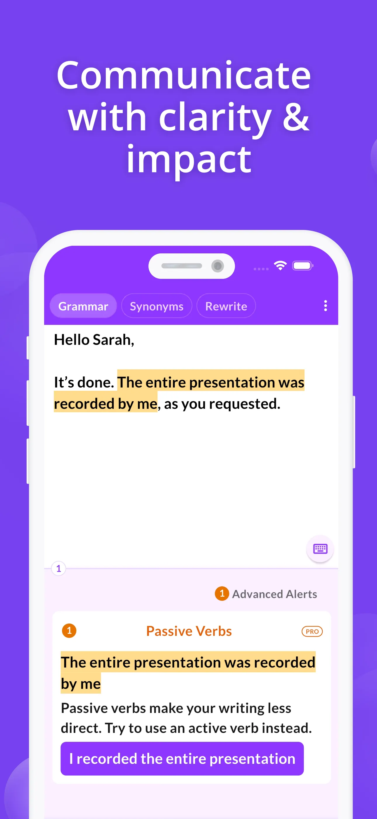 Proofreader AI Grammar Checker iphone screenshot 4