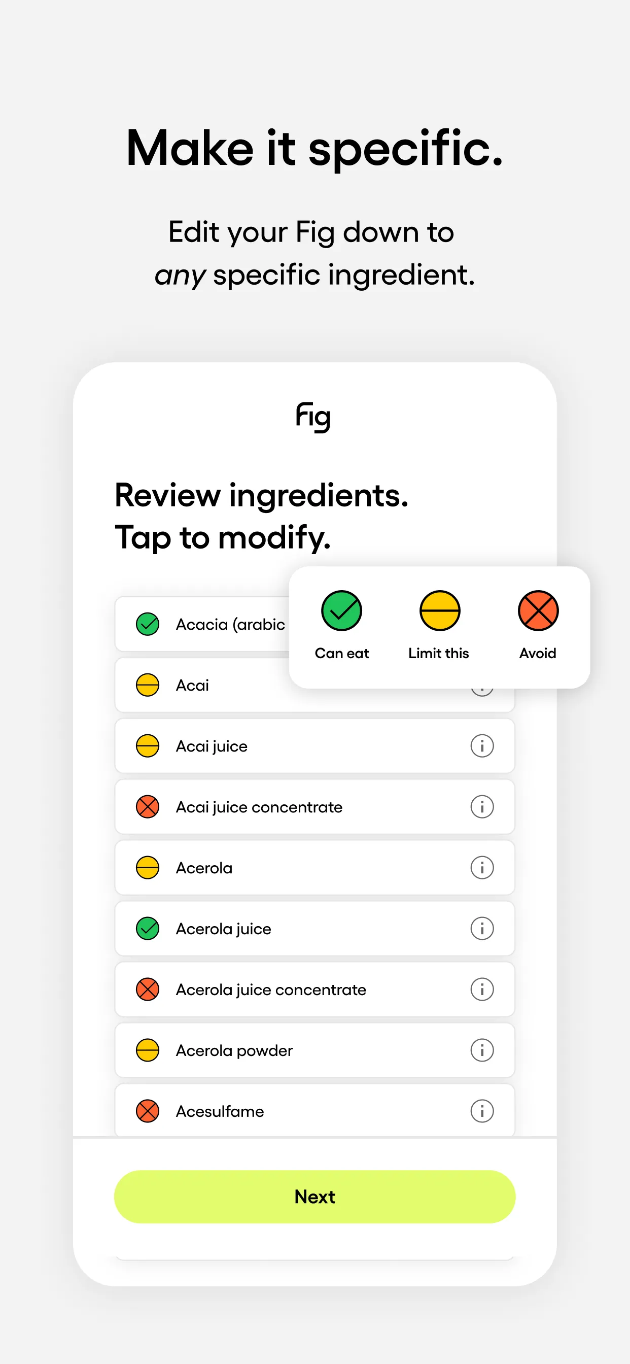 Fig: Food Scanner & Discovery iphone screenshot 3