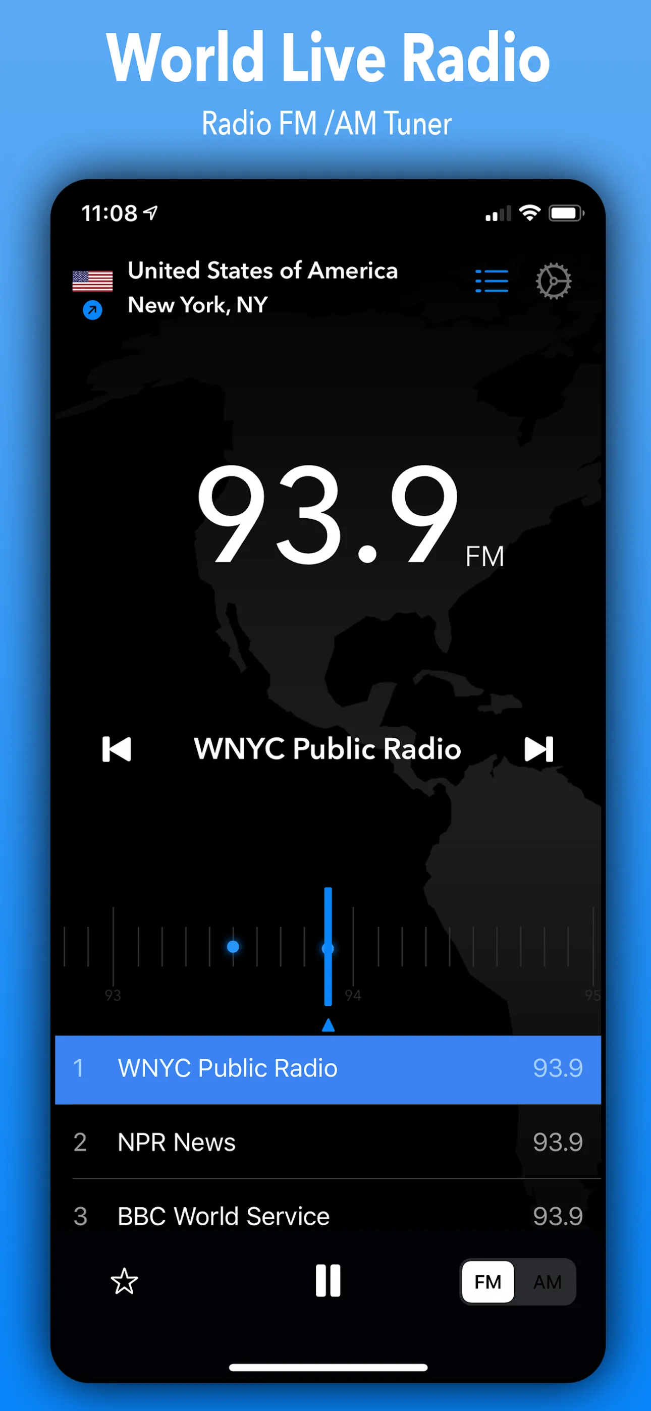 Radio App - Simple Radio Tuner iphone screenshot 1