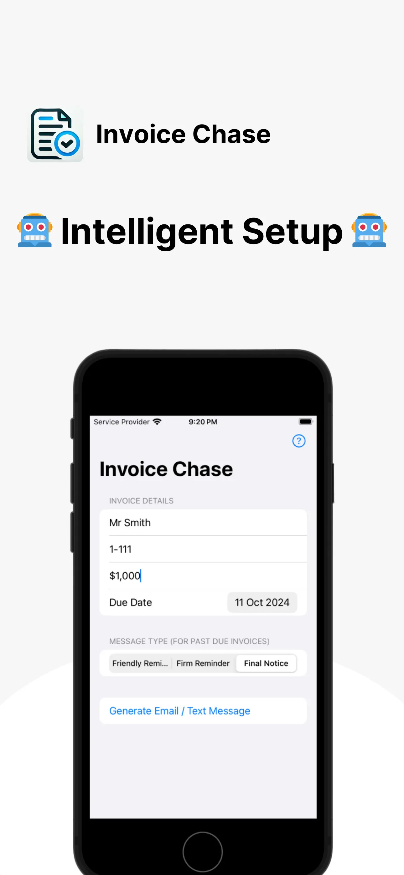 Invoice Chase iphone screenshot 3