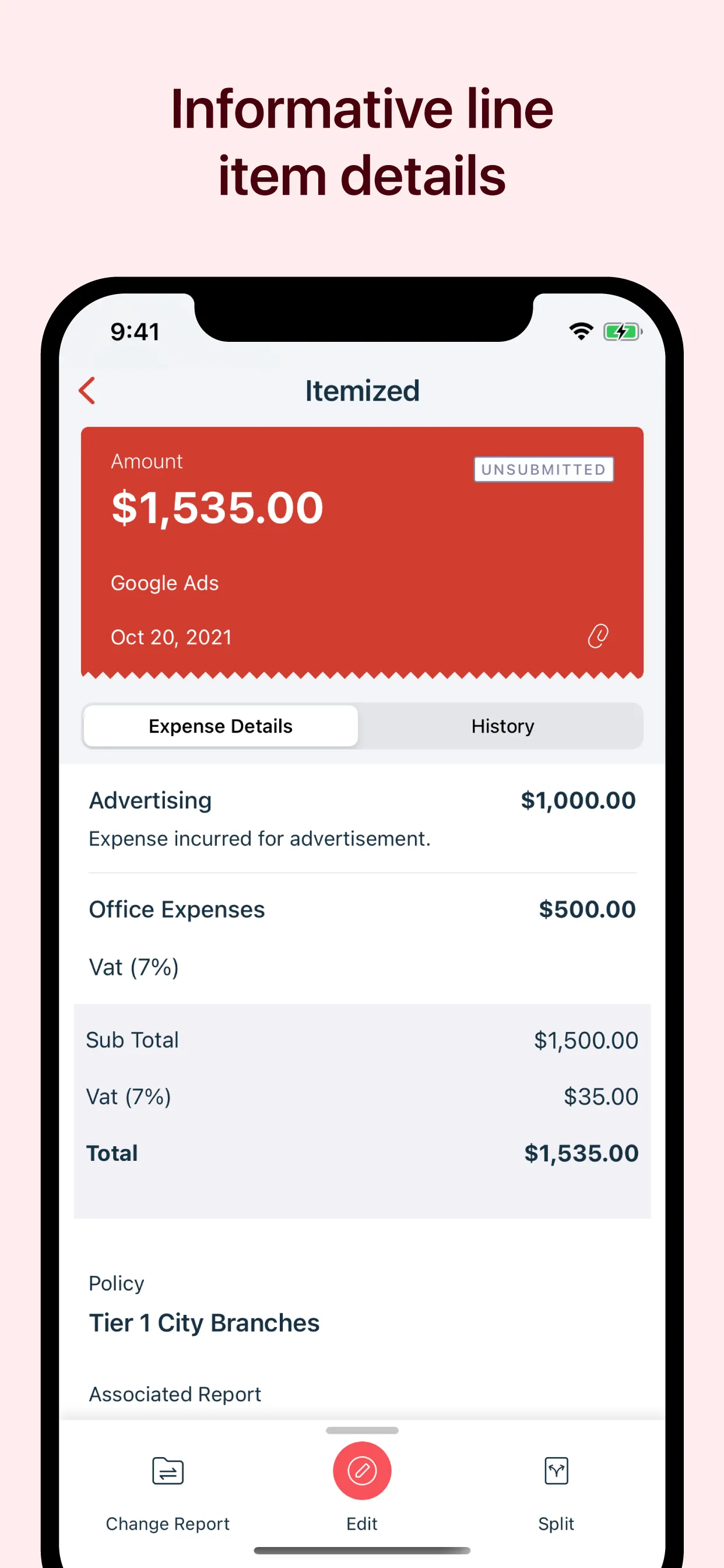 Zoho Expense: Travel & Expense iphone screenshot 7