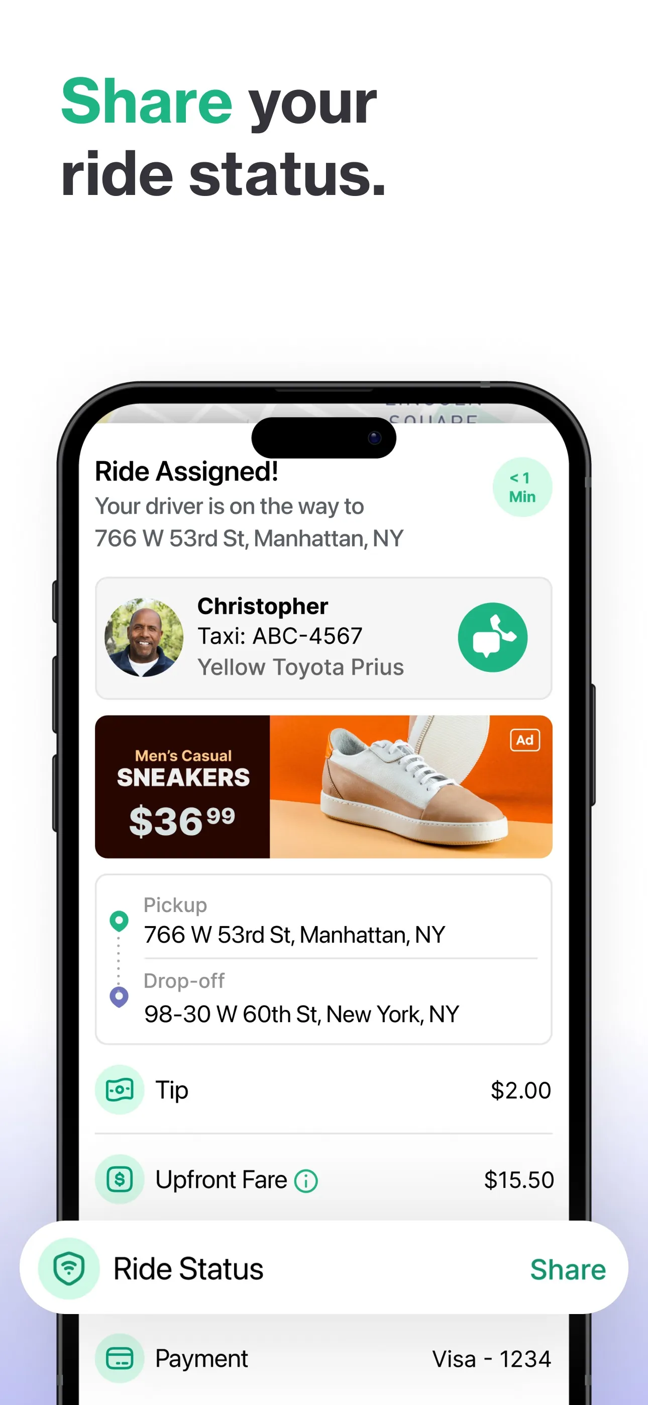 Curb - Request & Pay for Taxis iphone screenshot 6