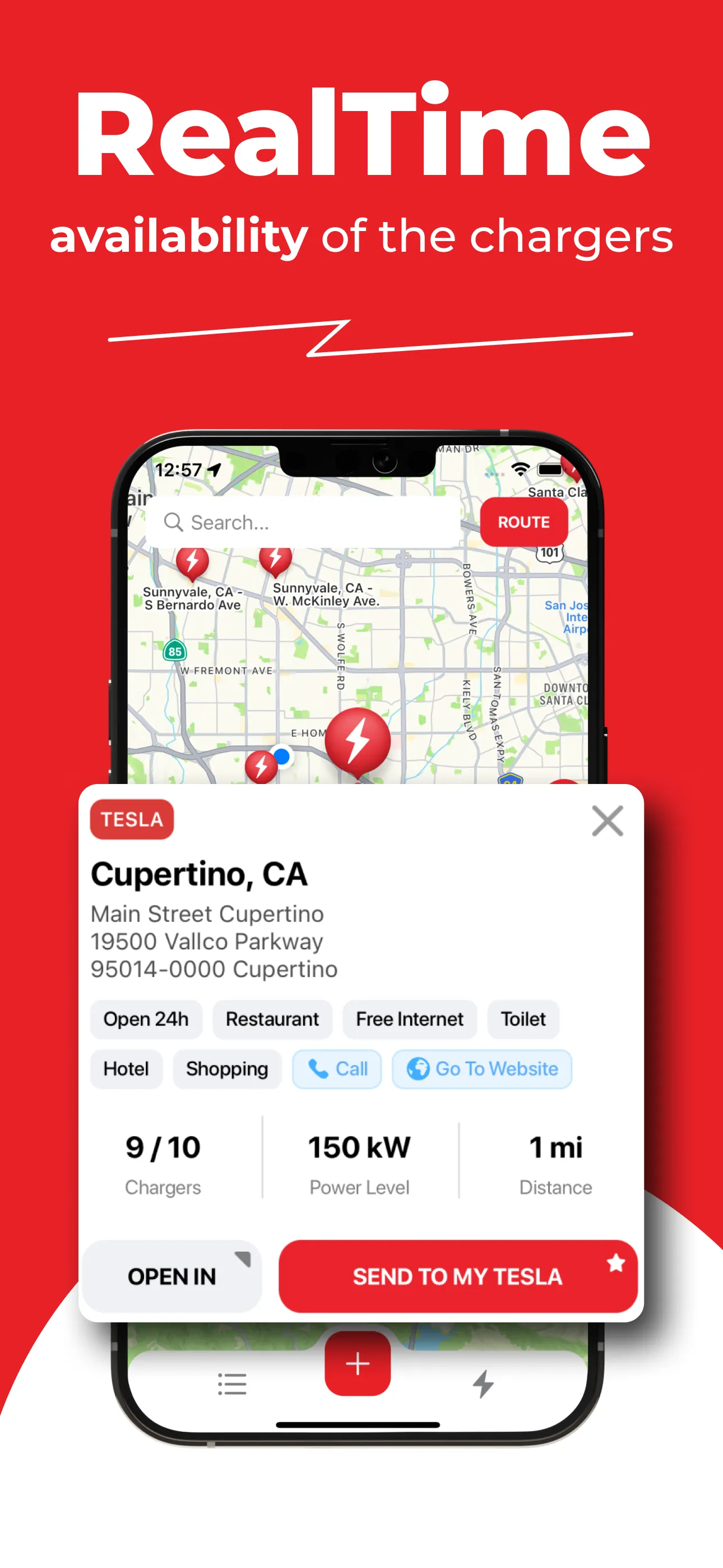 Supercharger map for Tesla iphone screenshot 5