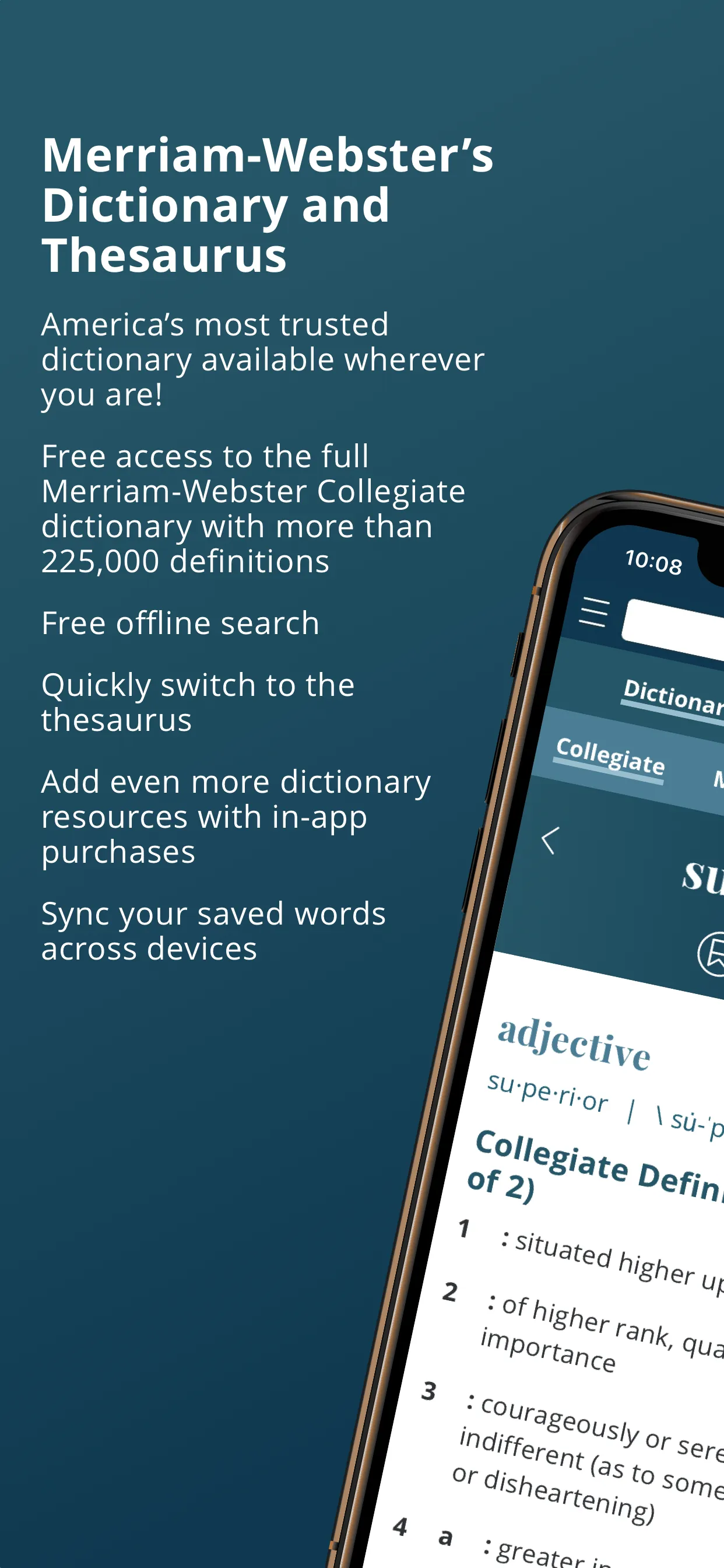 Merriam-Webster Dictionary iphone screenshot 1