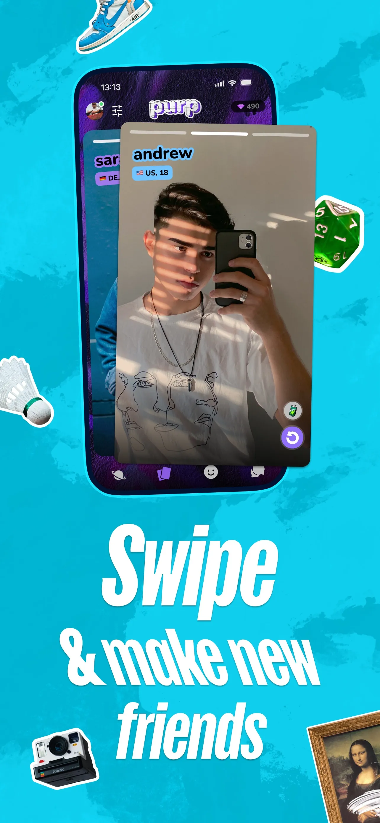 purp - Make new friends iphone screenshot 2