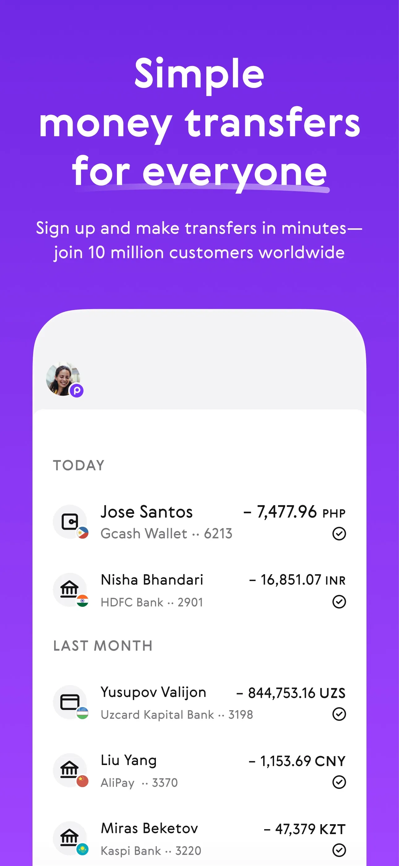 Paysend: Simple Money Transfer iphone screenshot 1