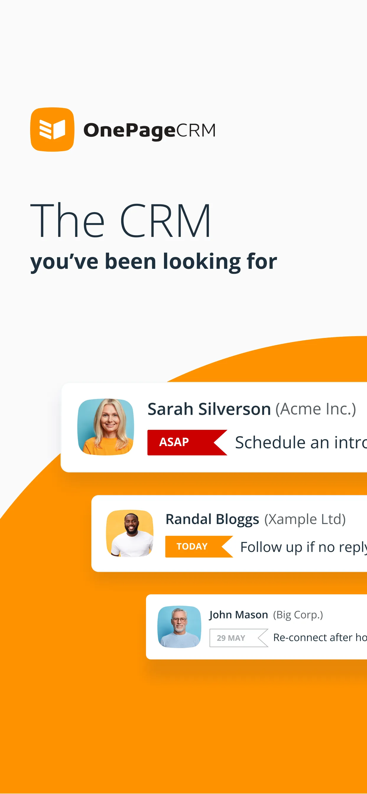 OnePageCRM - Simple CRM System iphone screenshot 1