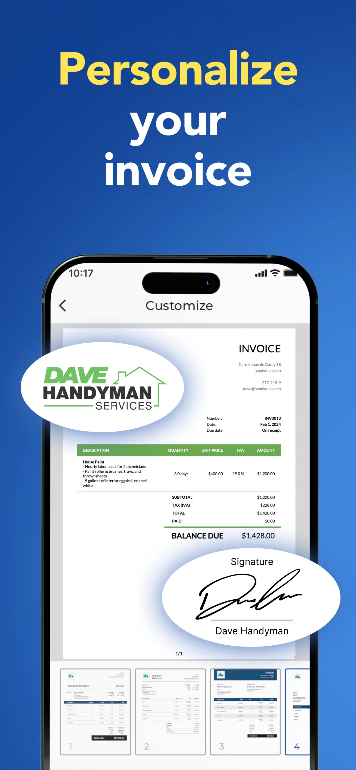 Invoice Maker - Invoice Fly iphone screenshot 3