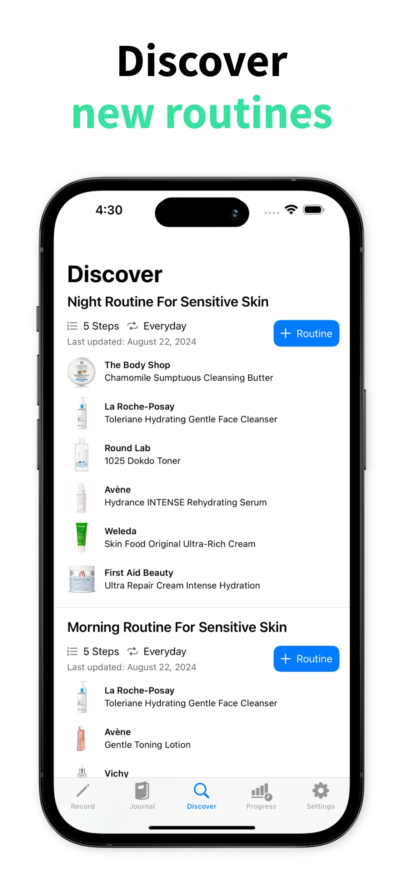 Skincare Routine Planner iphone screenshot 4