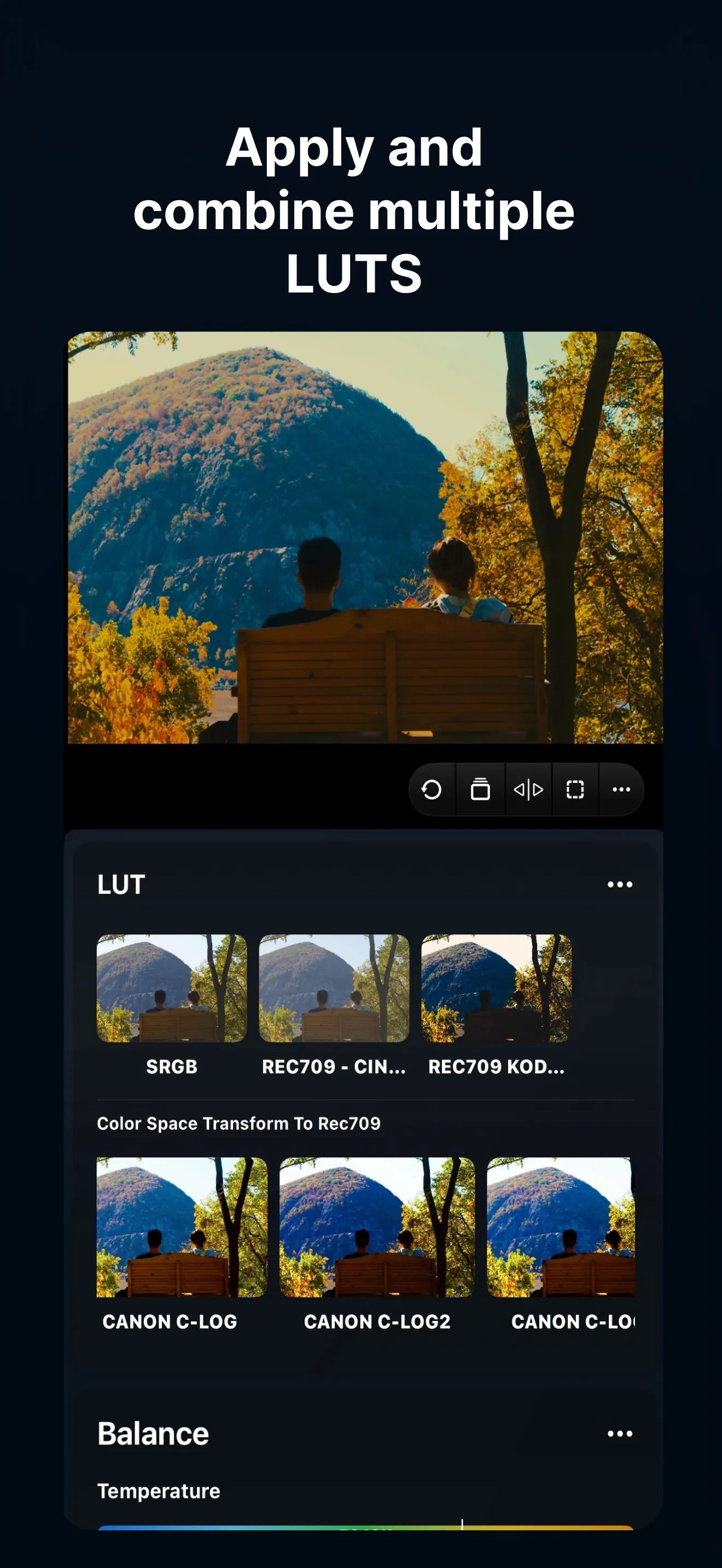 Photo Video Editor - PeekLut iphone screenshot 1