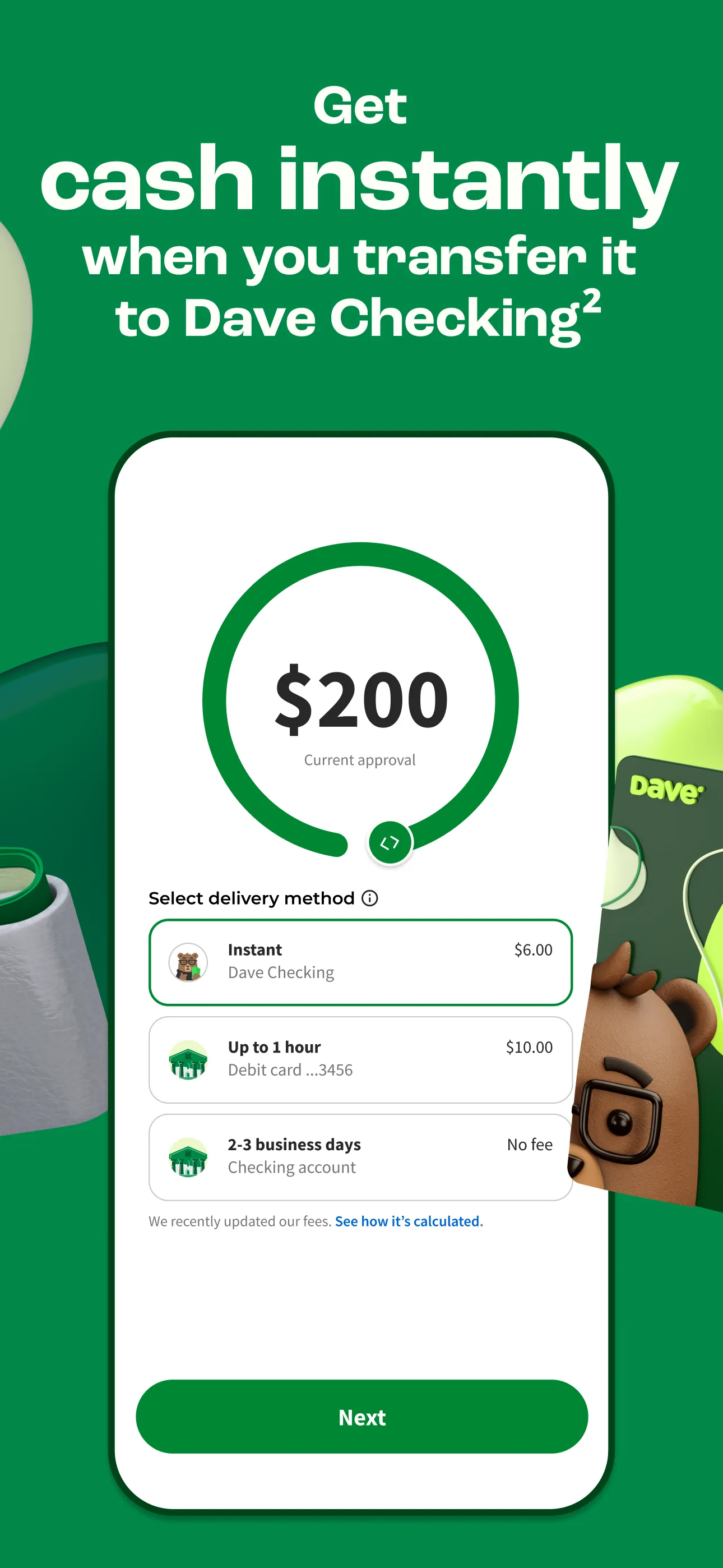 Dave: Fast Cash & Banking iphone screenshot 3