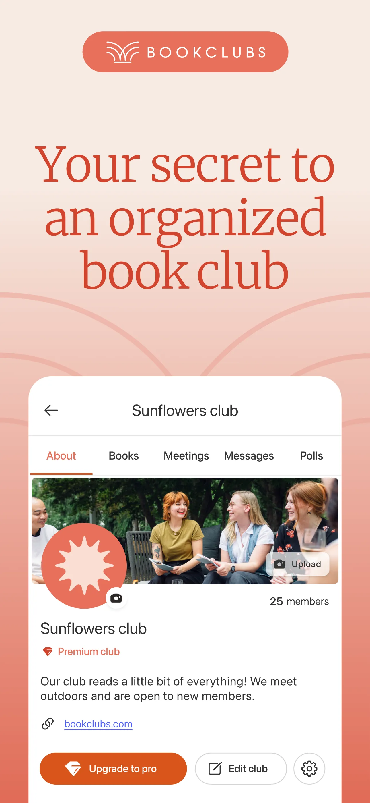 Bookclubs: Book Club Organizer iphone screenshot 1