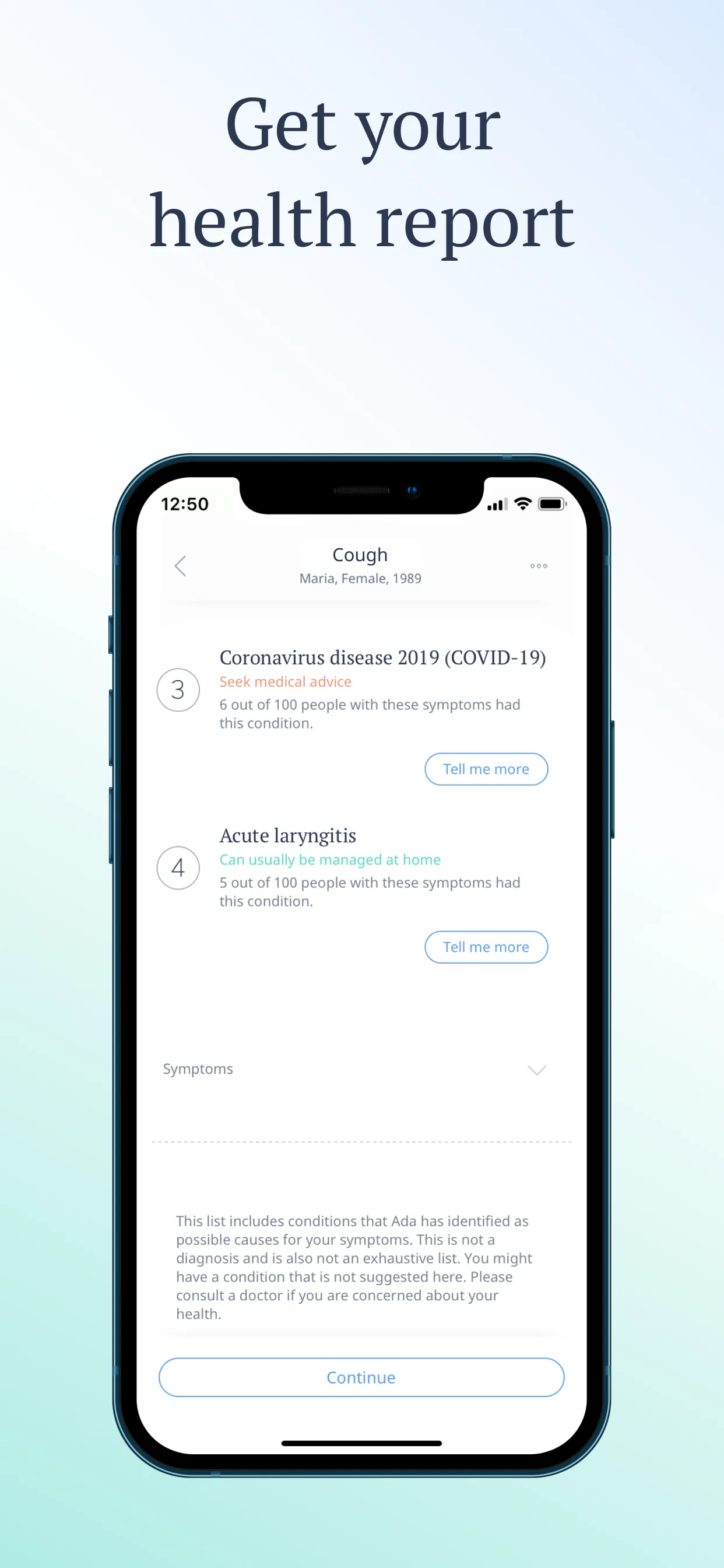 Ada – check your health iphone screenshot 5