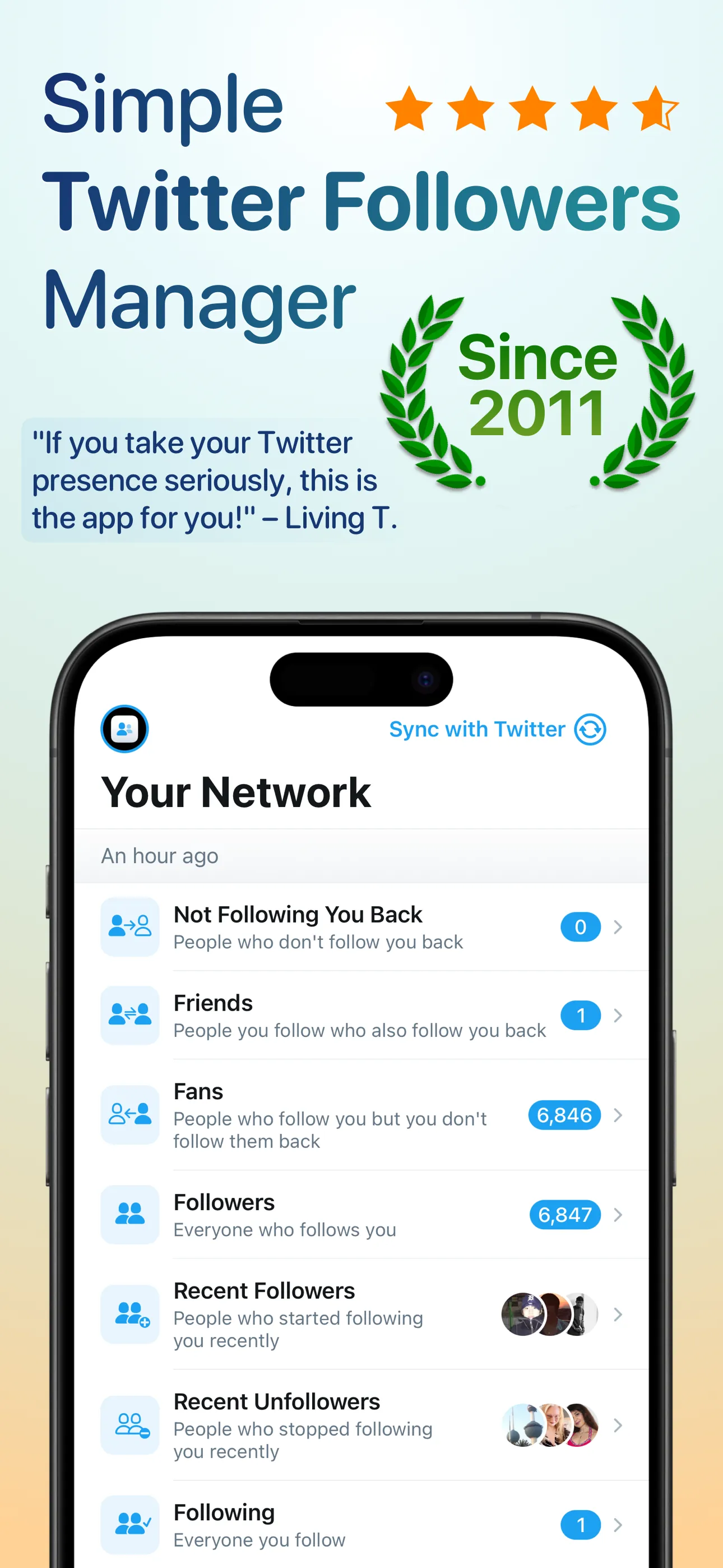 Who Unfollowed Me on Twitter iphone screenshot 3