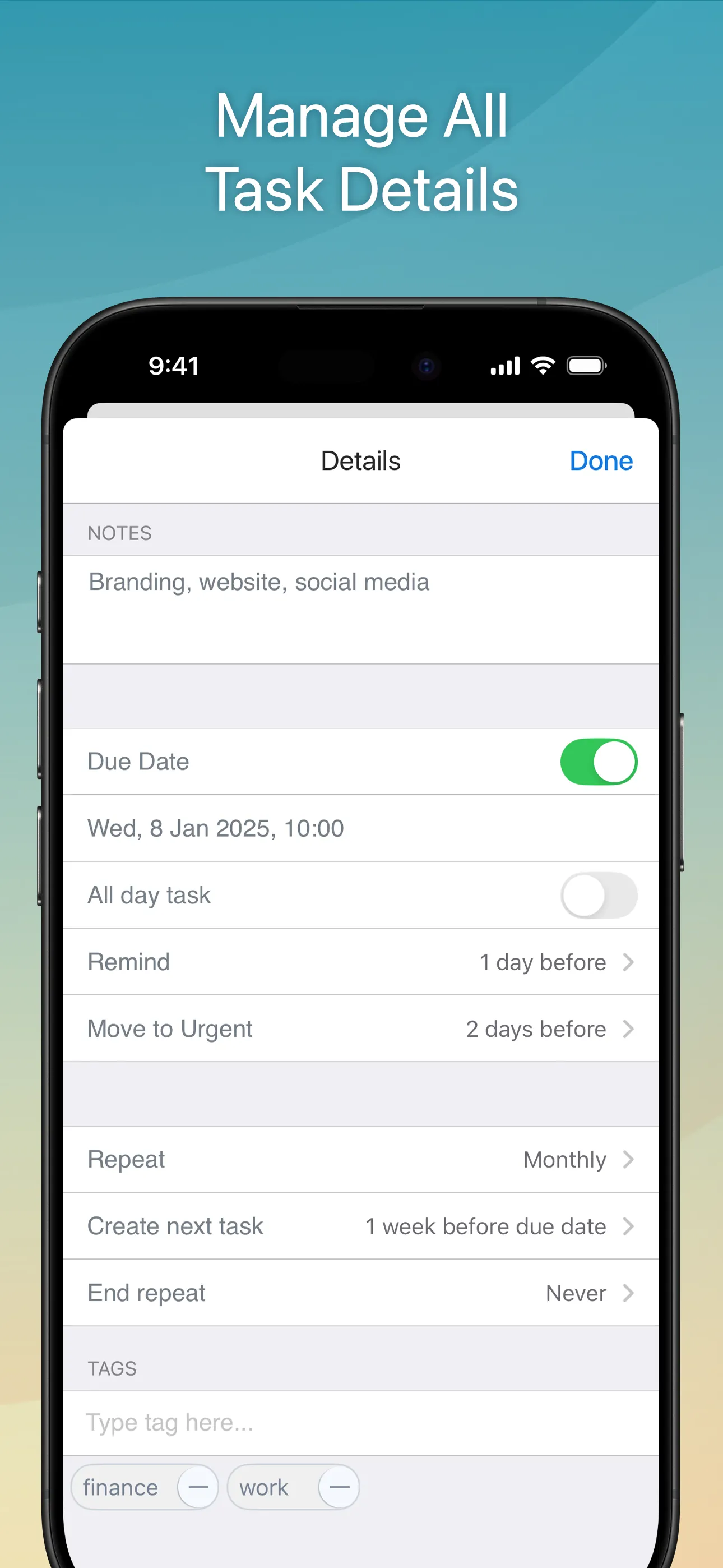 Focus Matrix – Task Manager iphone screenshot 3
