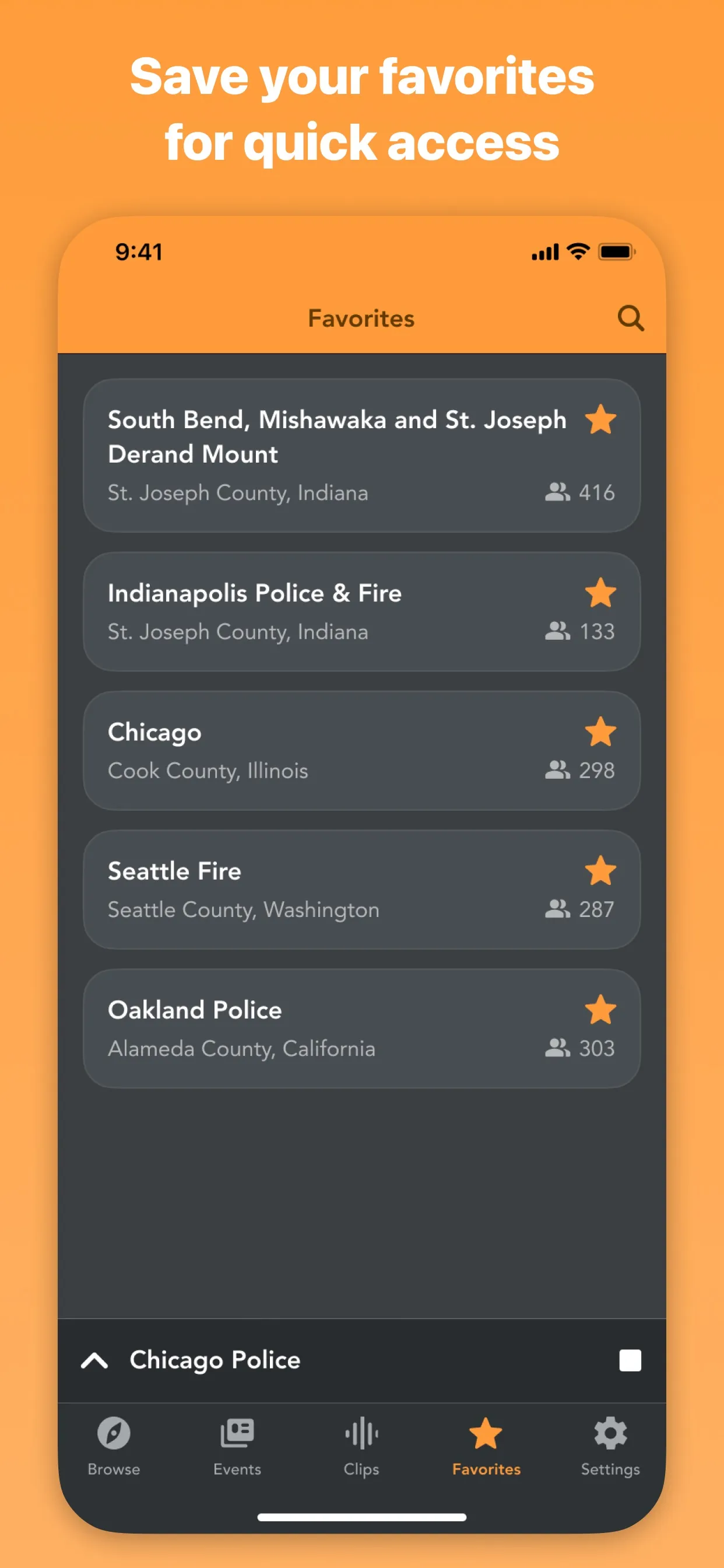 Police Scanner Radio & Fire iphone screenshot 6