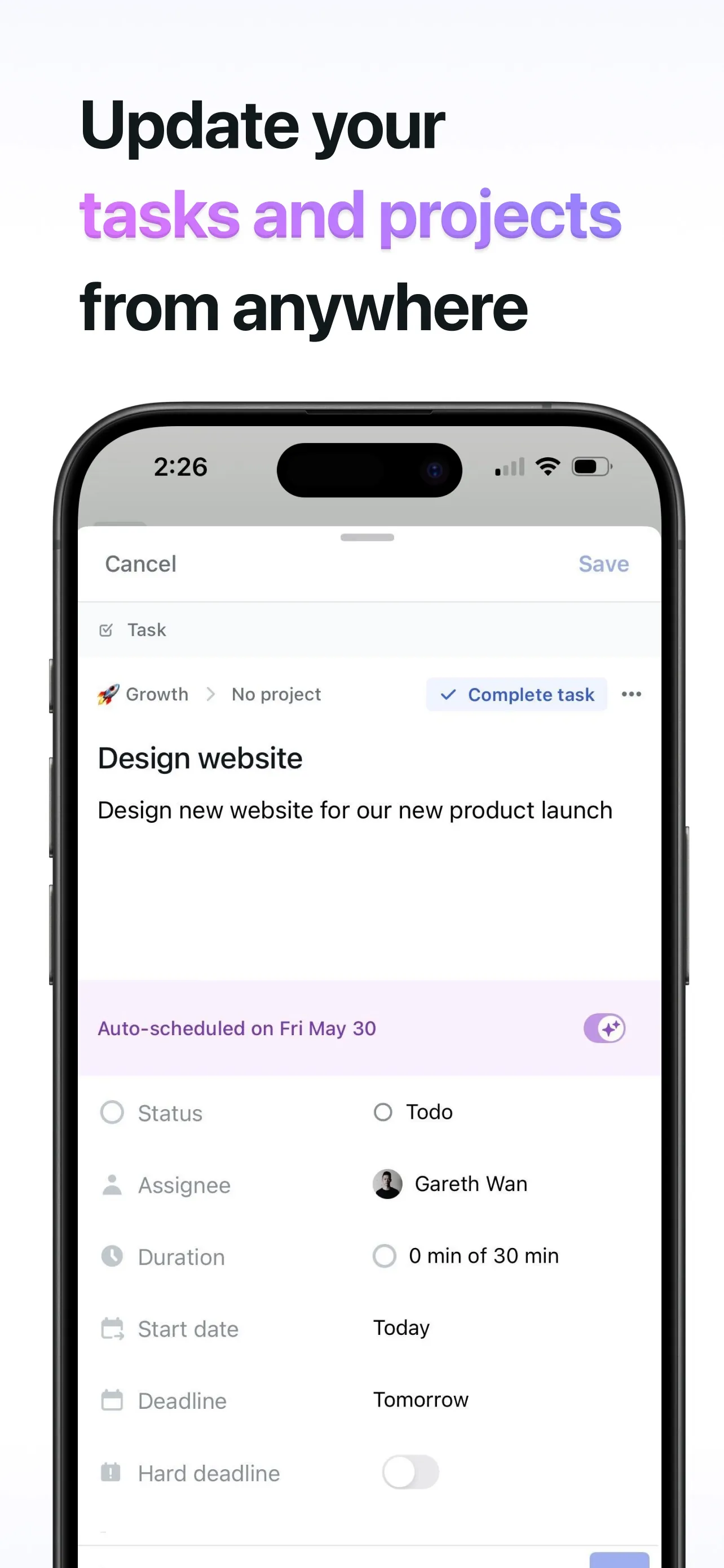 Motion: Tasks & AI Scheduling iphone screenshot 3
