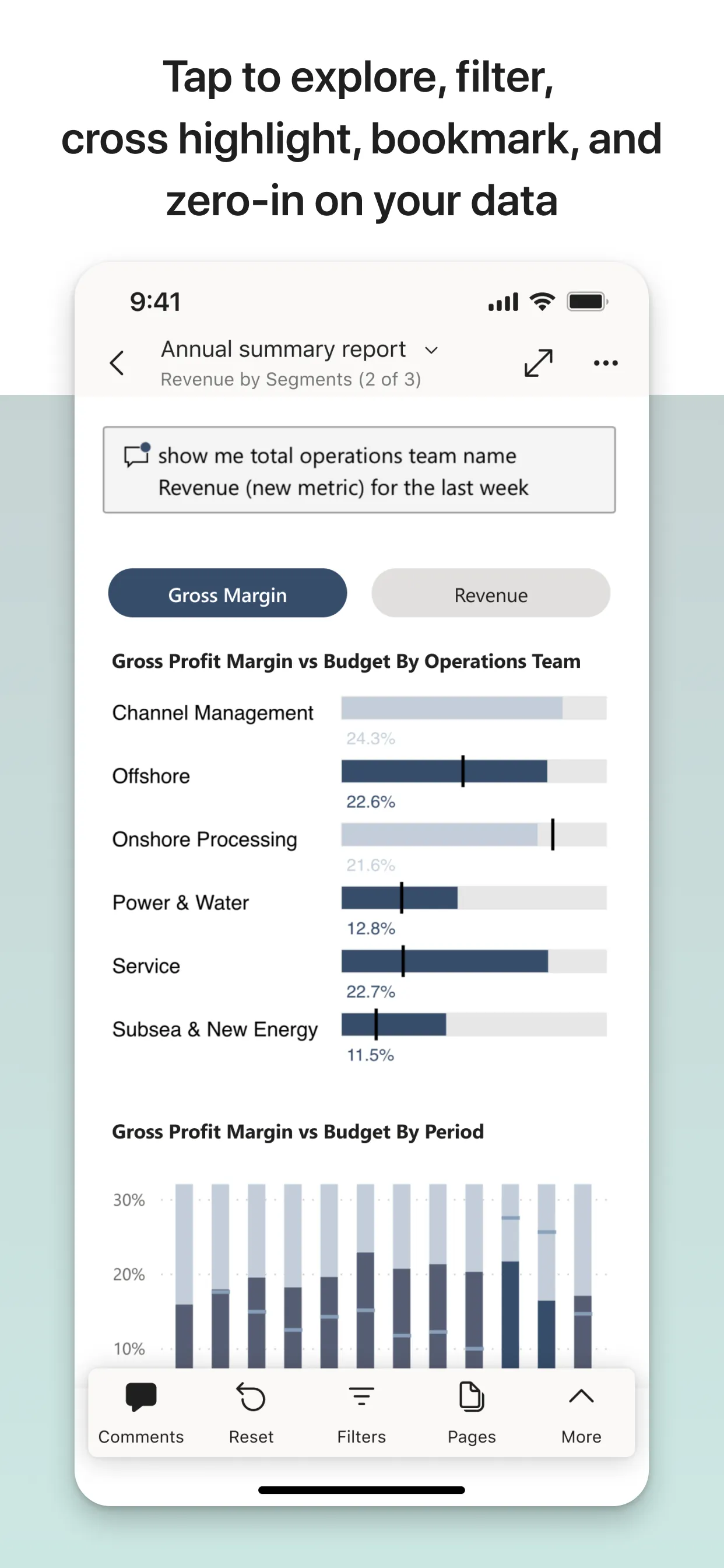 Microsoft Power BI iphone screenshot 3
