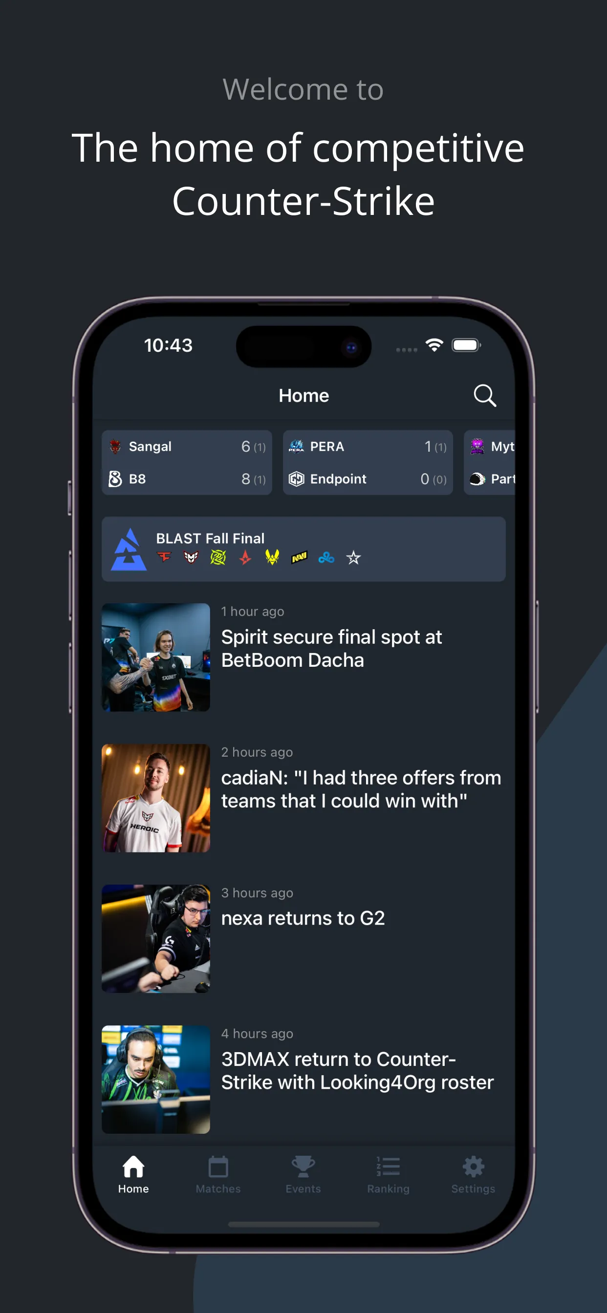 HLTV.org iphone screenshot 1