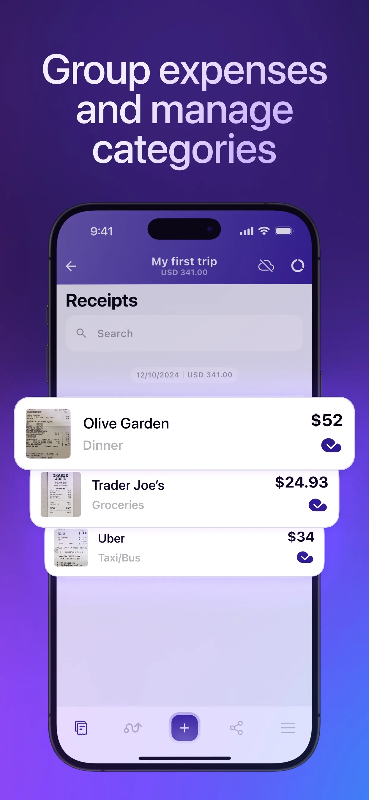Smart Receipts: Expenses & Tax iphone screenshot 3