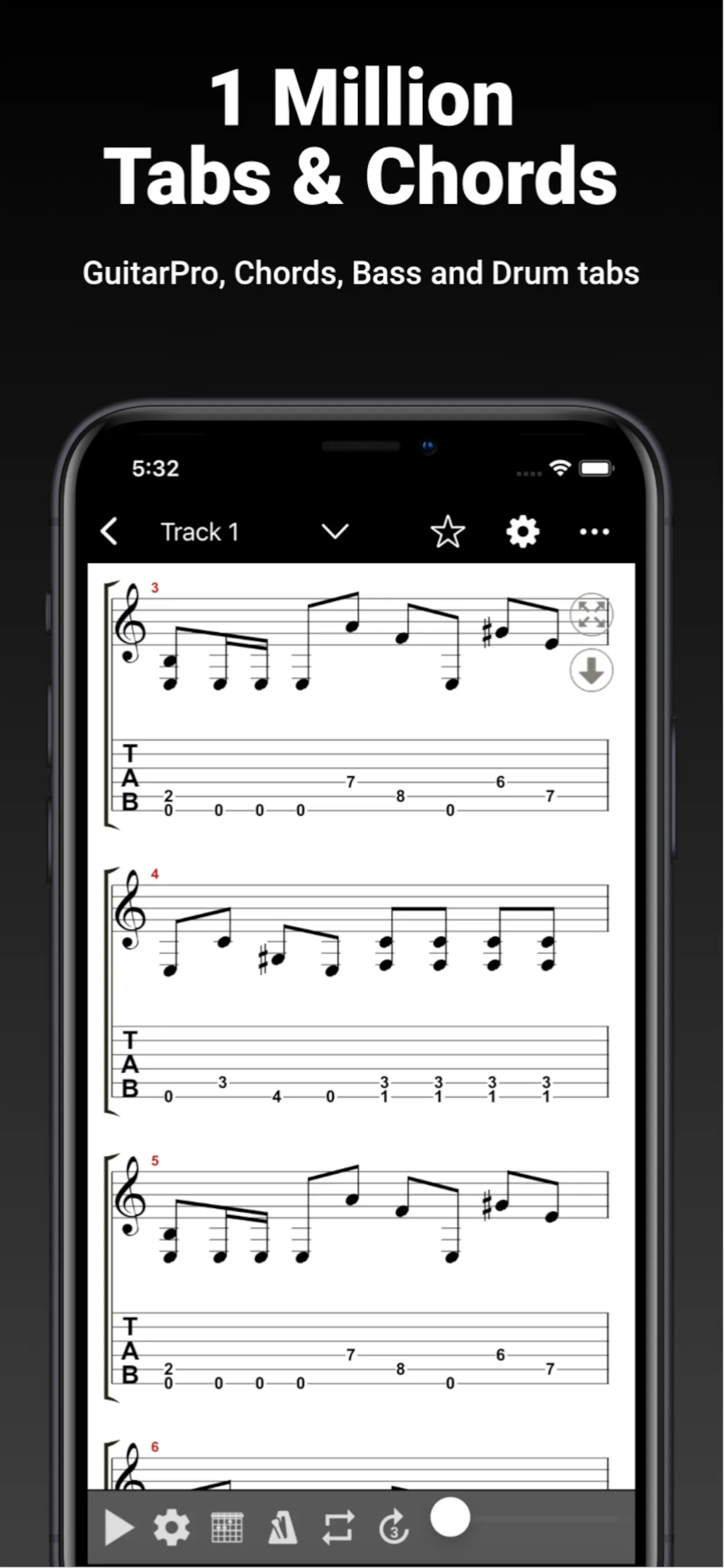 GuitarTab - Tabs & chords Pro iphone screenshot 1