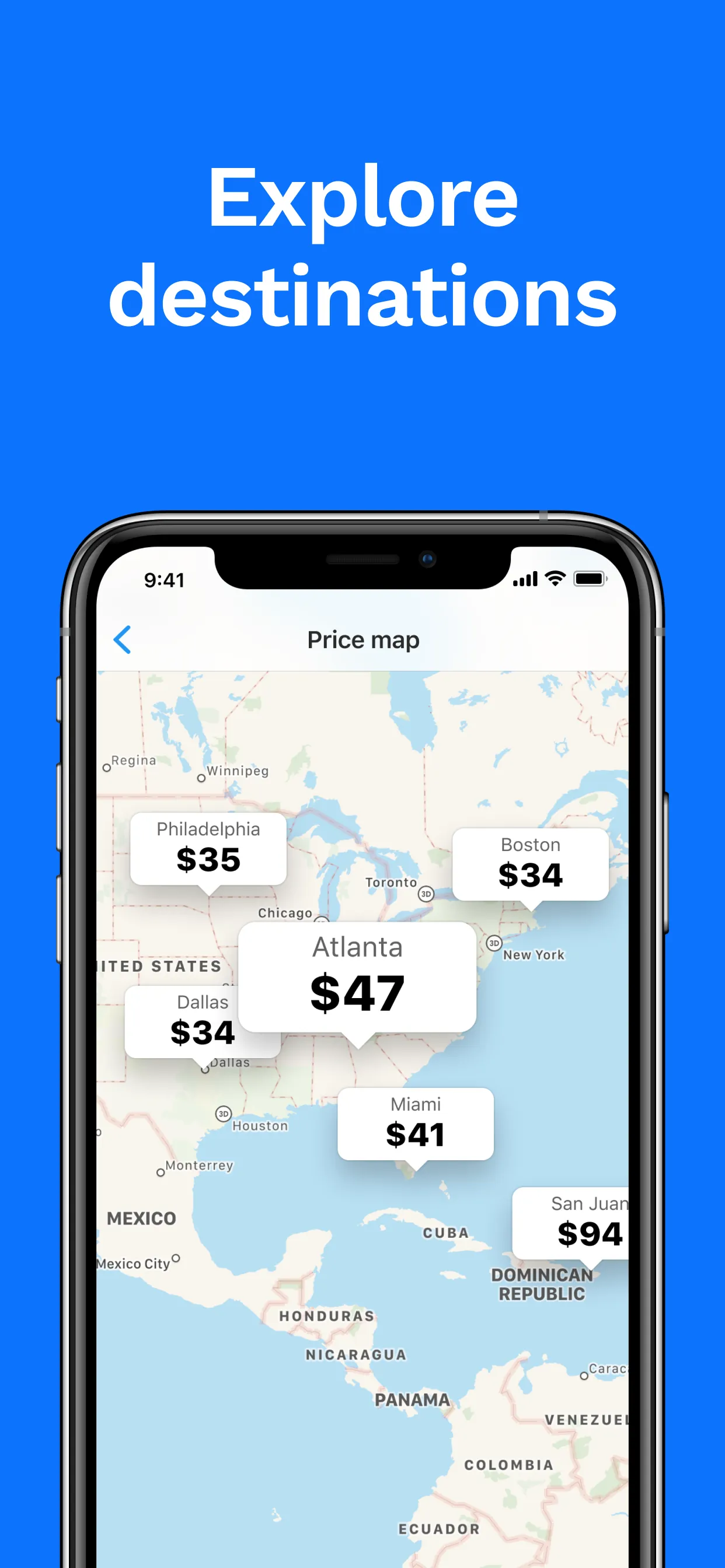 Cheap flight deals — WayAway iphone screenshot 2