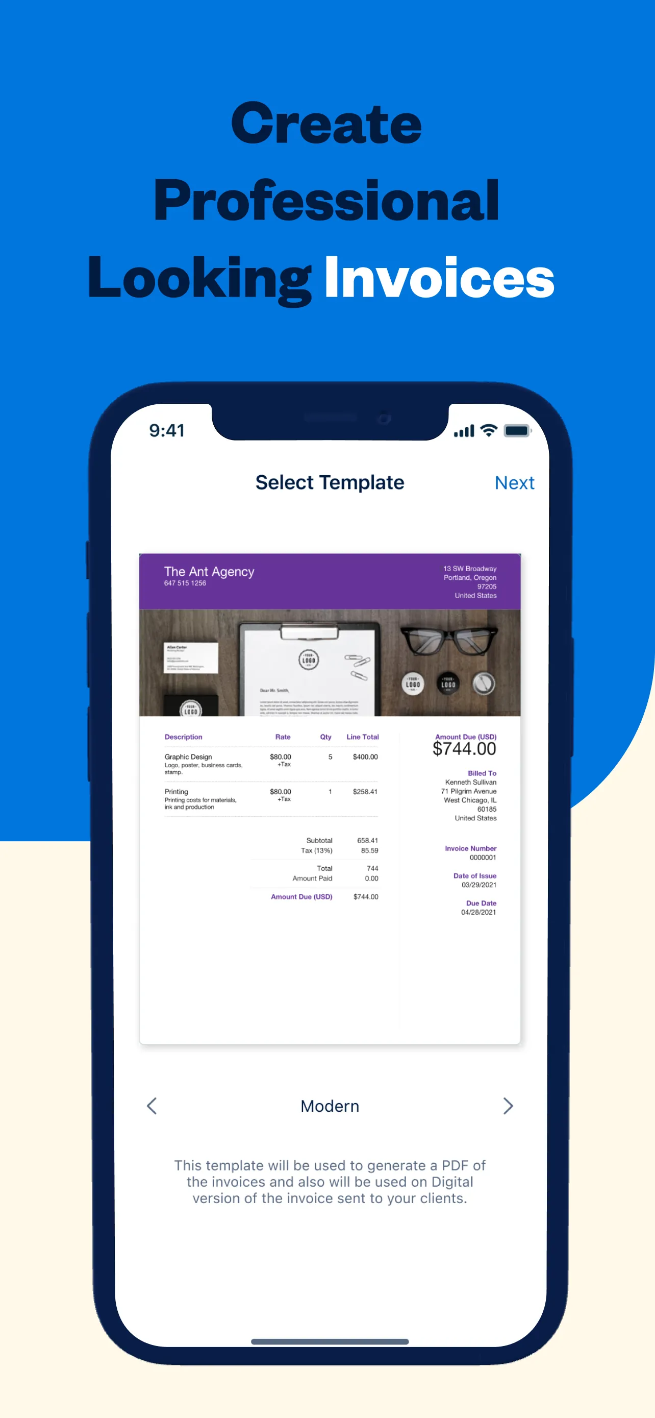 FreshBooks Invoicing App iphone screenshot 2