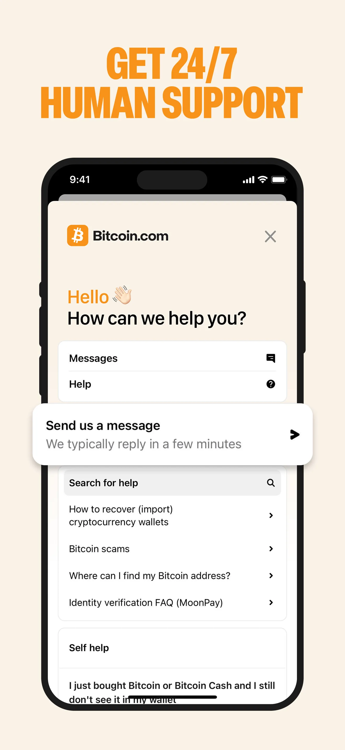 Bitcoin.com Wallet: Buy, sell iphone screenshot 7