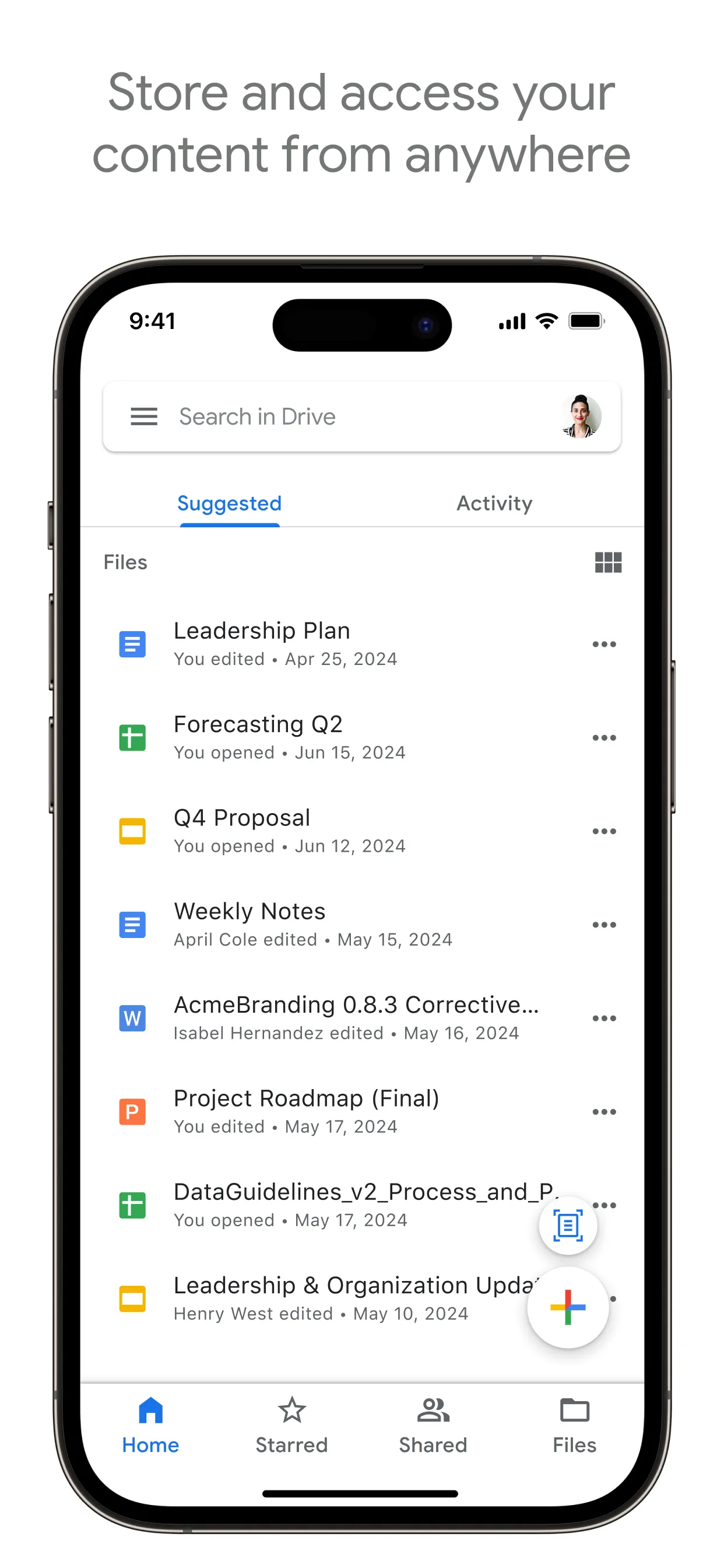 Google Drive iphone screenshot 1