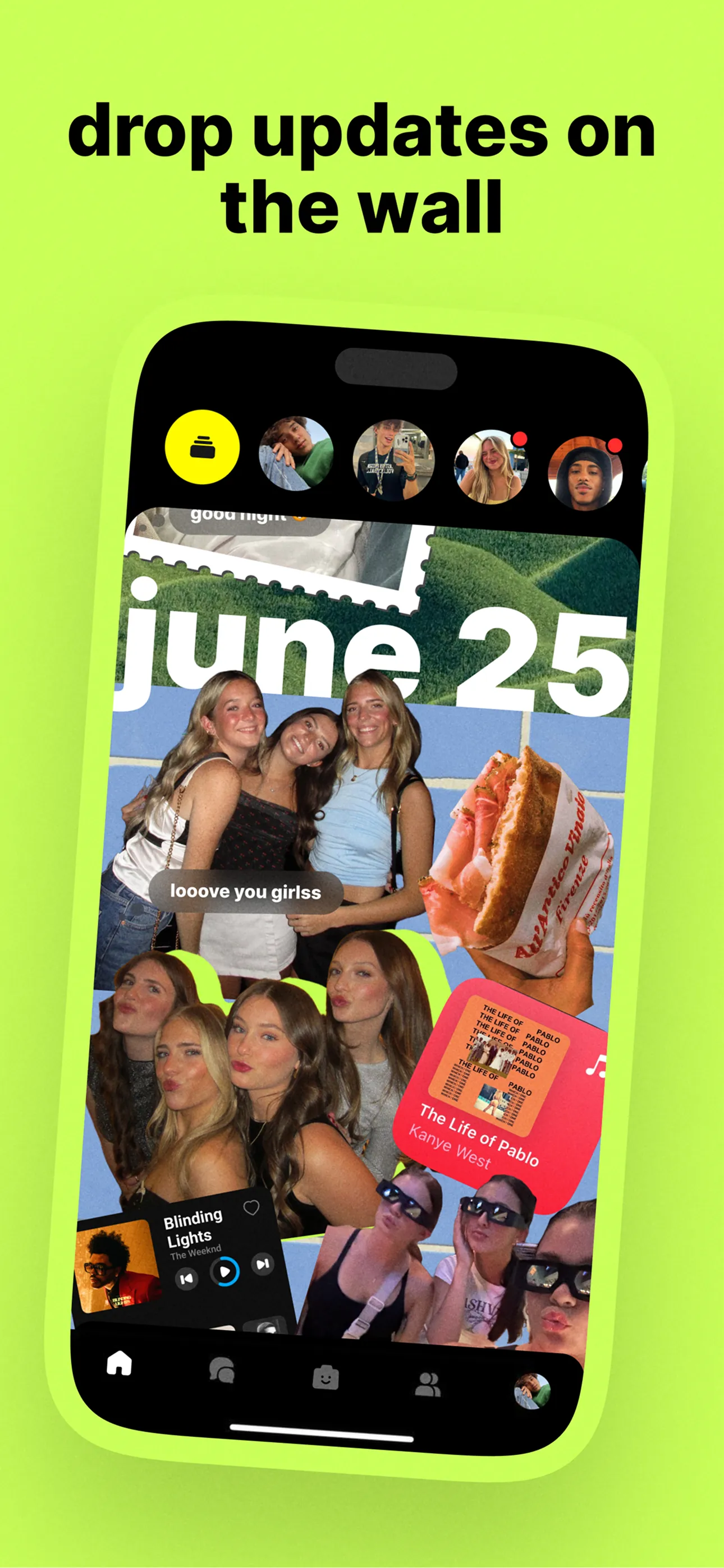 yope: photo wall with friends iphone screenshot 1