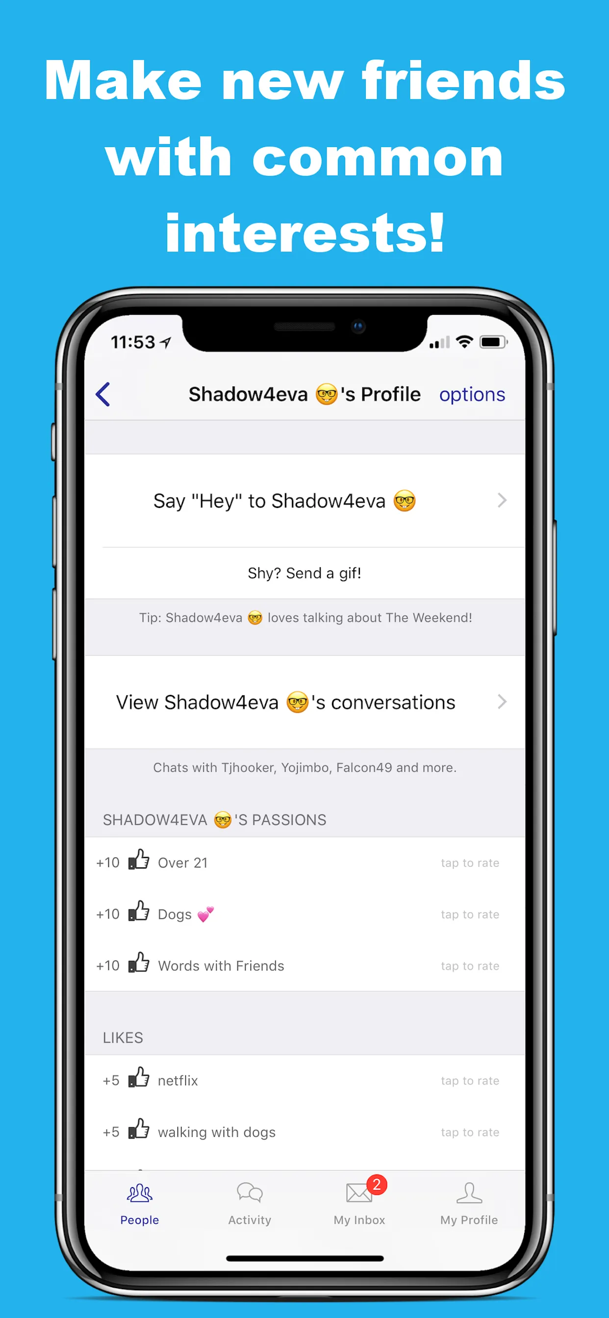 Bored Chat-chat with strangers iphone screenshot 1