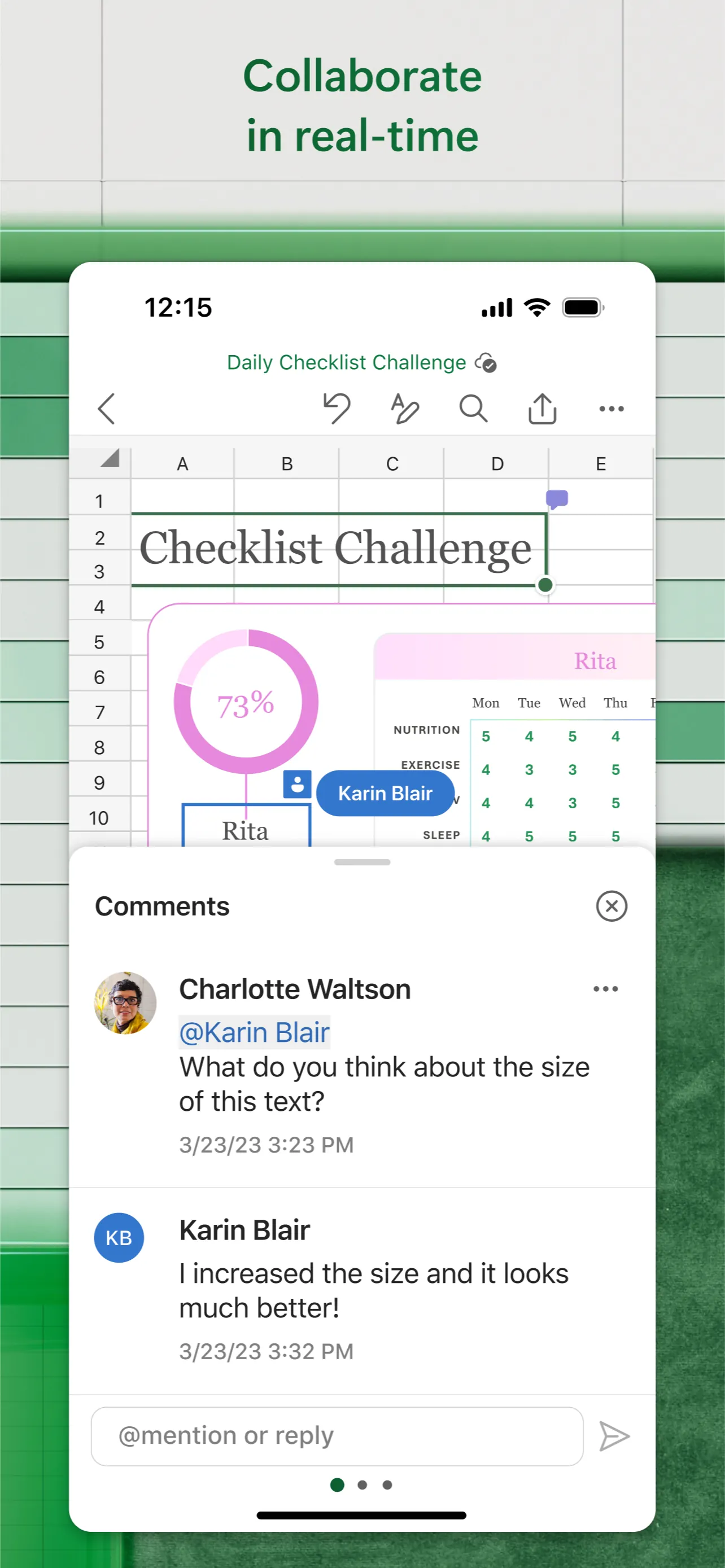 Microsoft Excel iphone screenshot 6