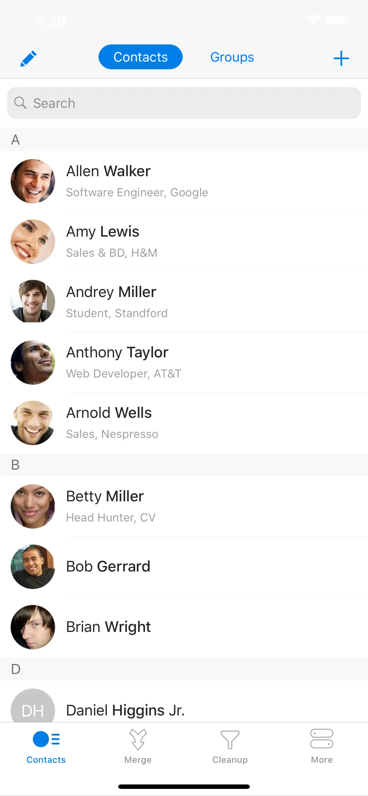 Easy Contacts. iphone screenshot 1