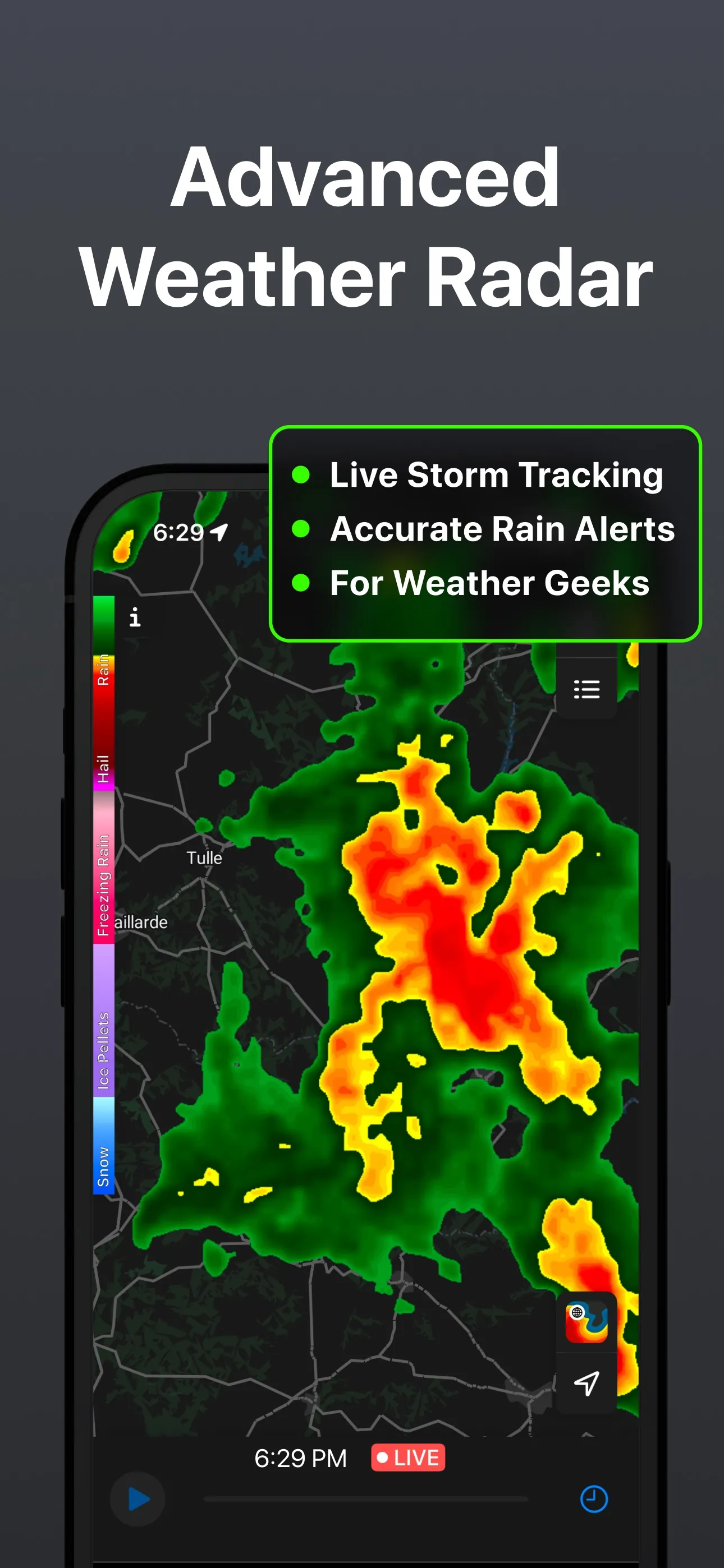 Rain Viewer: PRO Weather Radar iphone screenshot 2