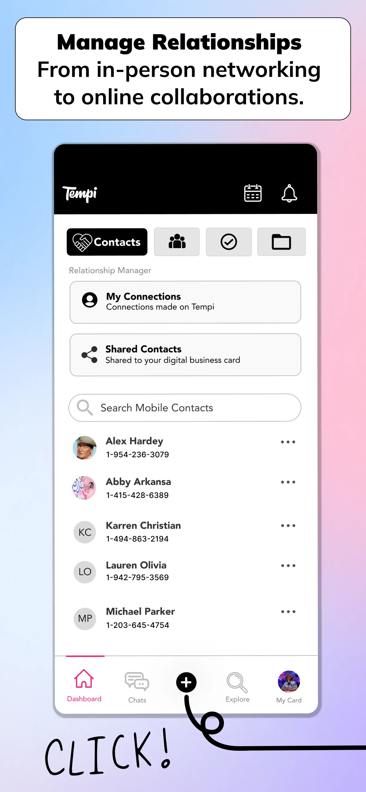 Tempi: Network & Work Together iphone screenshot 3
