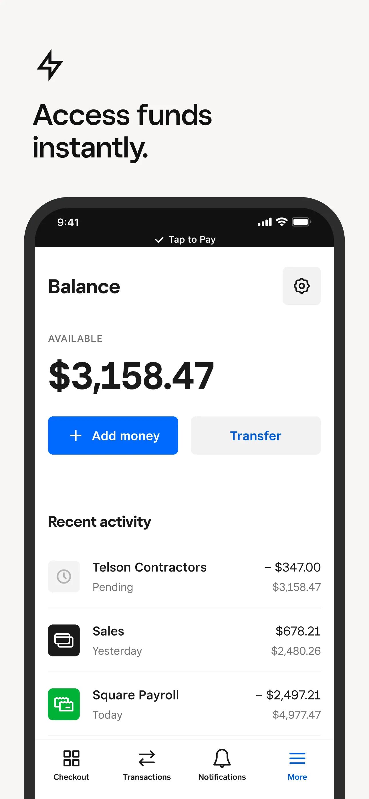 Square Point of Sale (POS) iphone screenshot 3