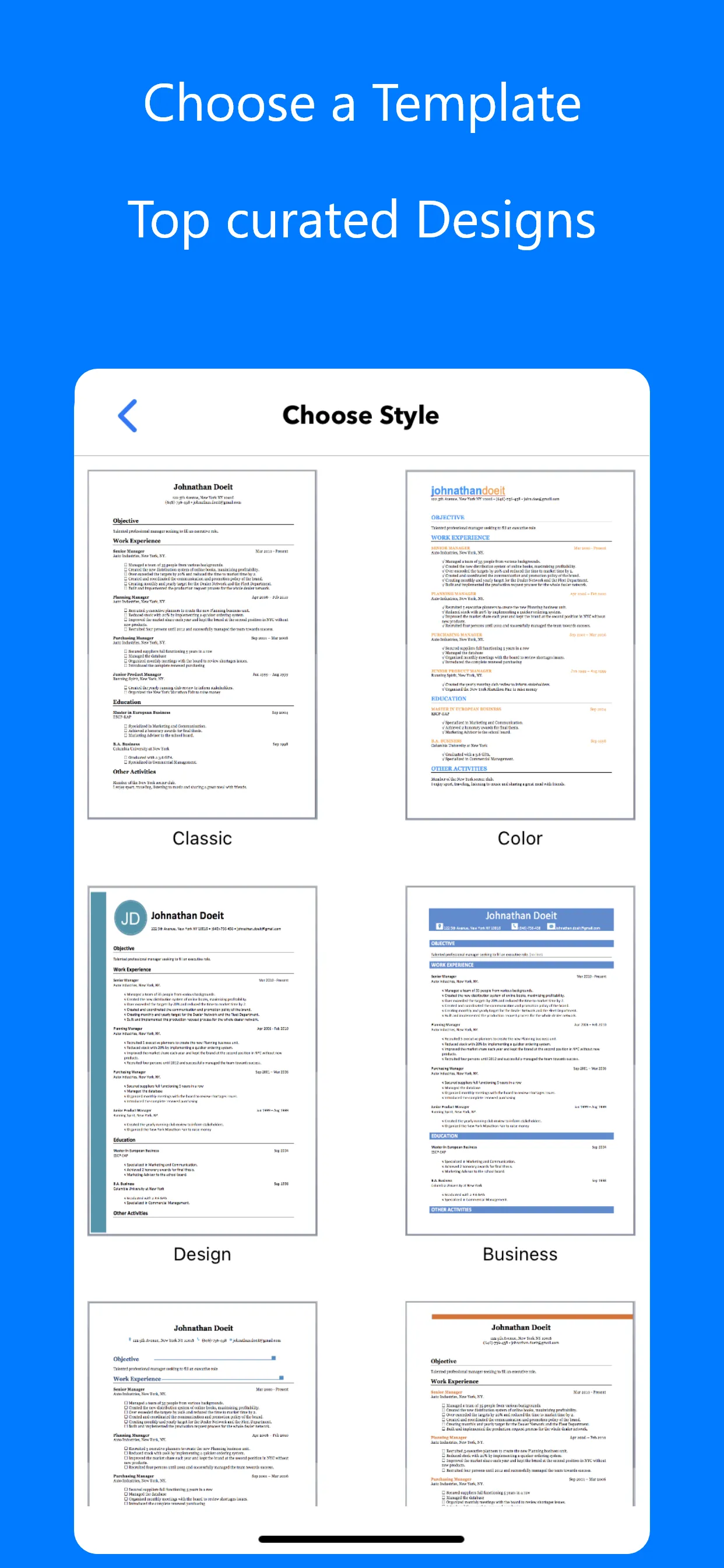 Resume Builder⁺ iphone screenshot 2