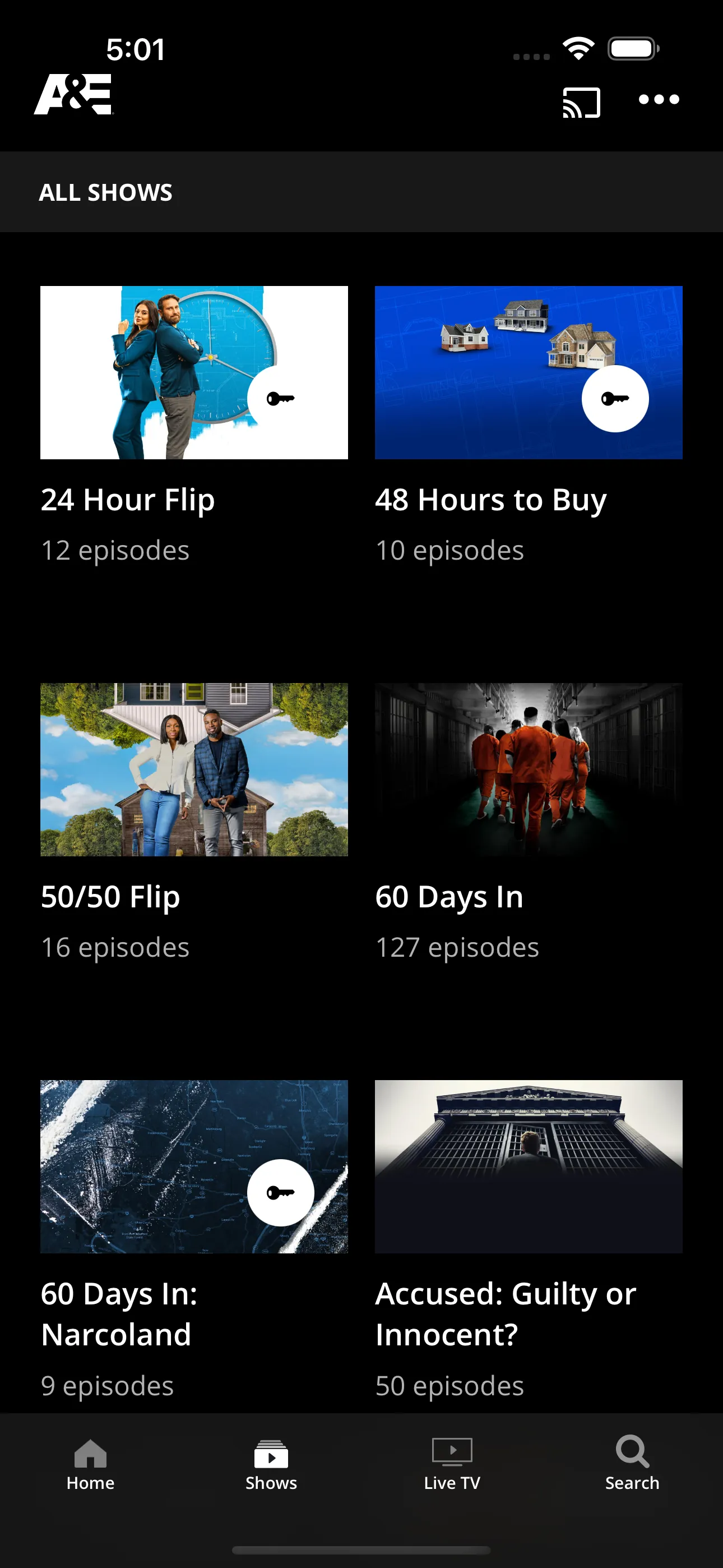 A&E: TV Shows That Matter iphone screenshot 3