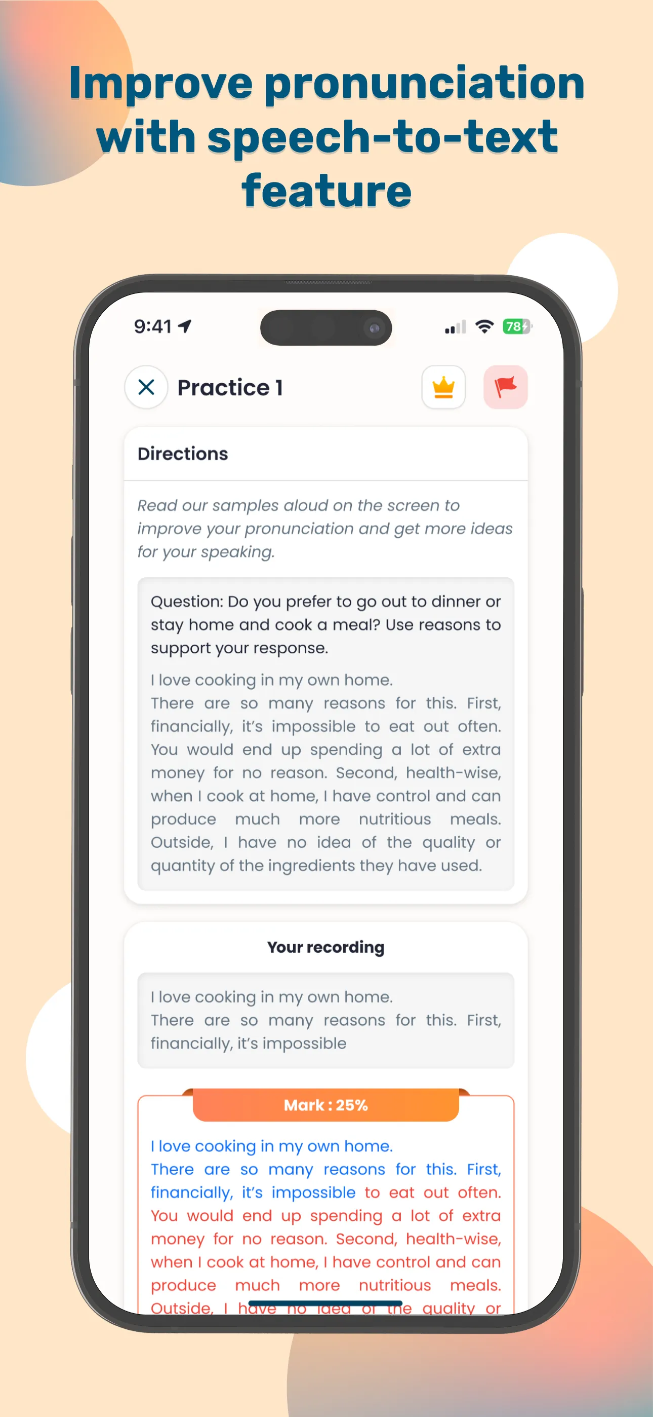 Practice for TOEFL® Test Pro iphone screenshot 7