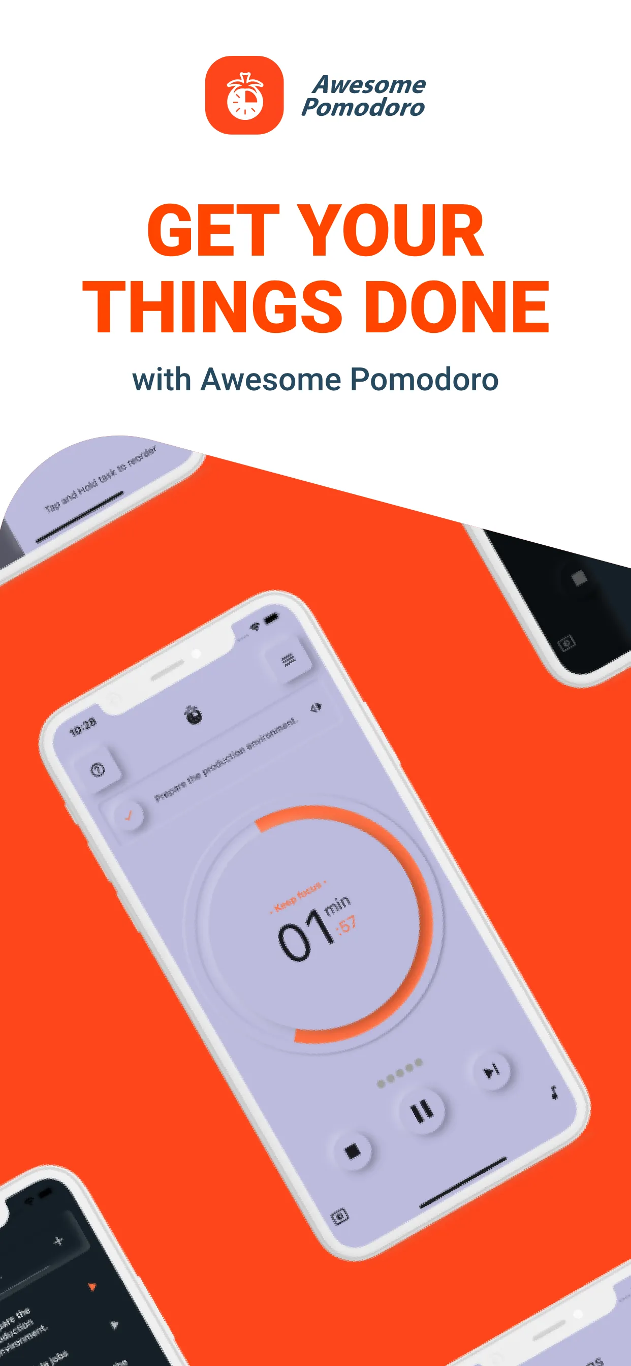 Awesome Pomodoro Simple Timer iphone screenshot 1
