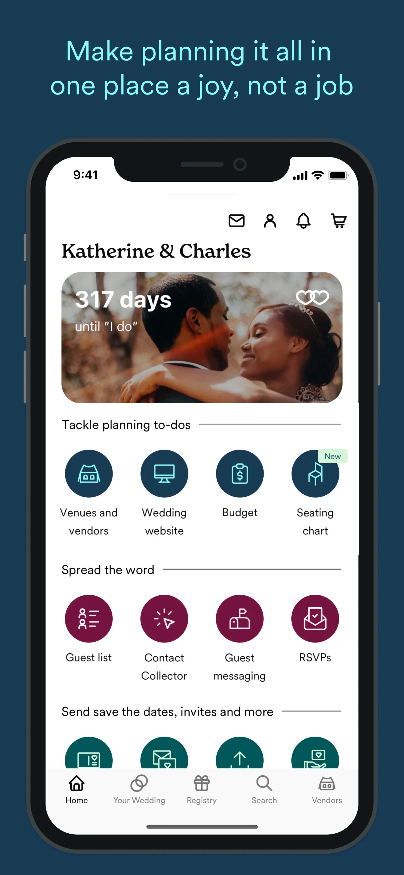 Zola - Wedding Planner iphone screenshot 3